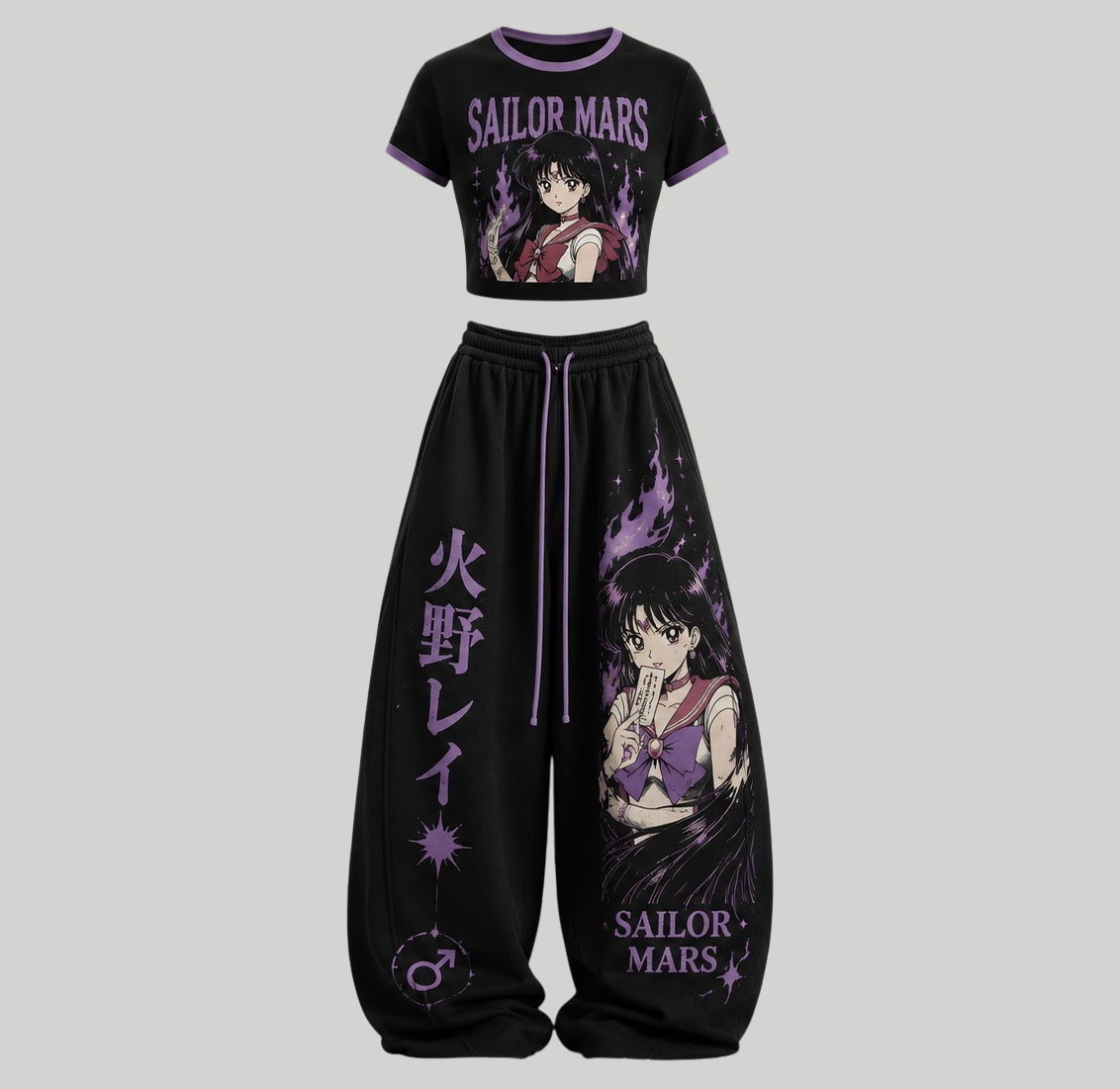 Sailor Moon Top & Elasticated Trousers Two-Piece Set