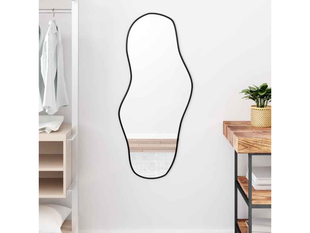 Espejo de pared negro 100x45 cm