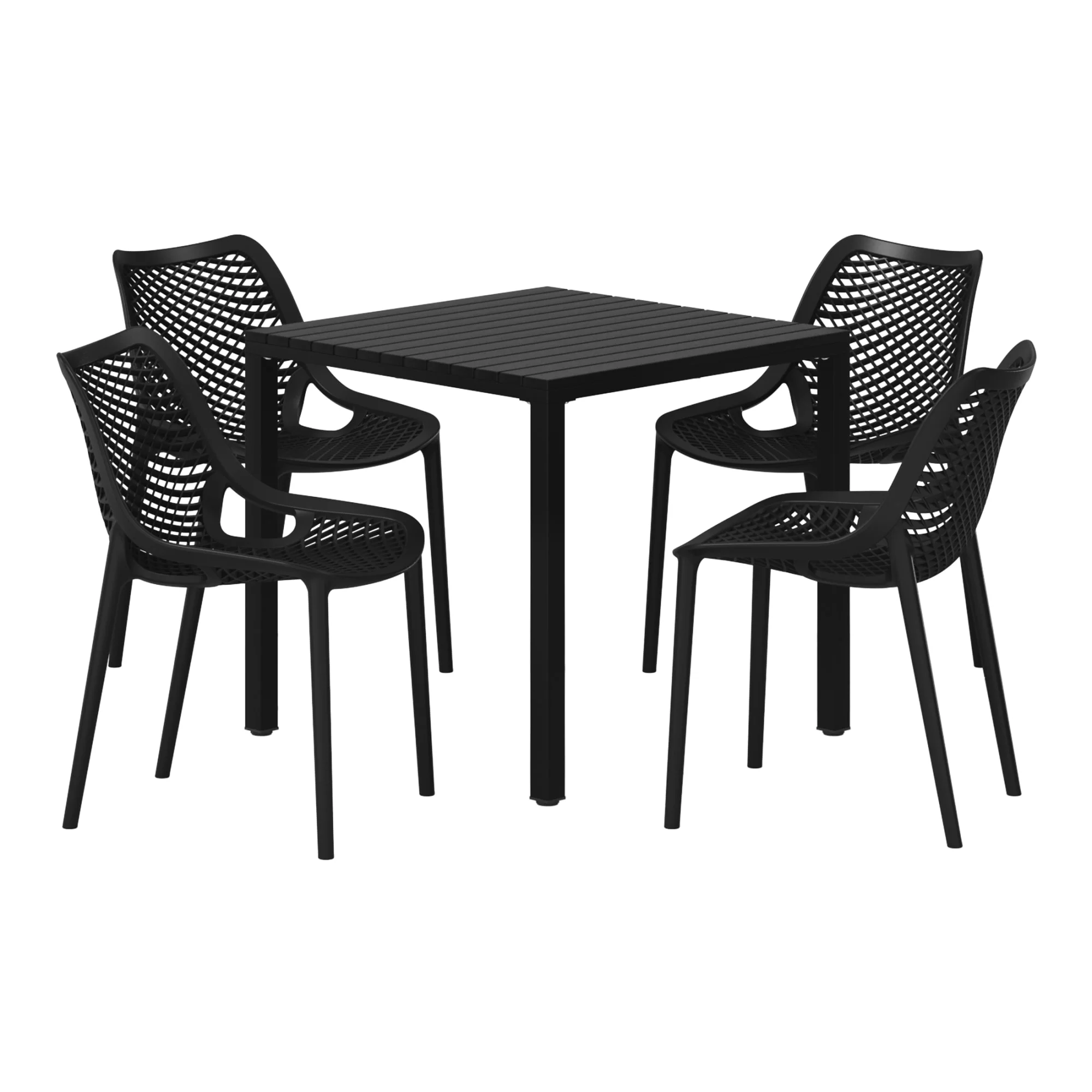 WestinTrends Playa 5-Piece Outdoor Patio Metal Frame Dining Table Set with Stackable Patio Dining Chairs, Olive Green - Image 35