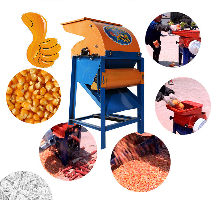 Small corn thresher machine for farm processing