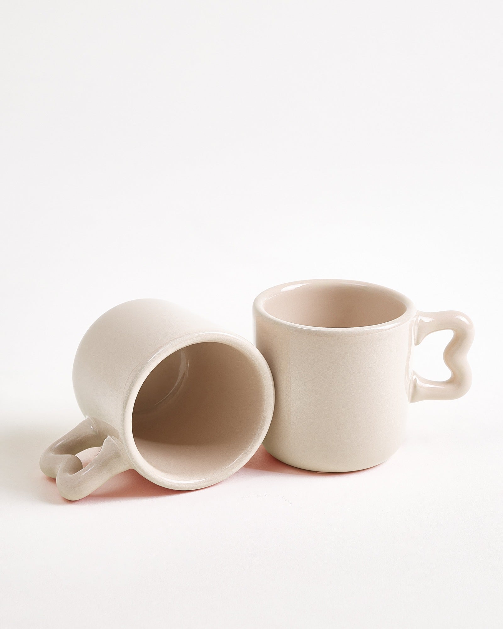 Seia Espressotasse & Espressountertasse Herz sand