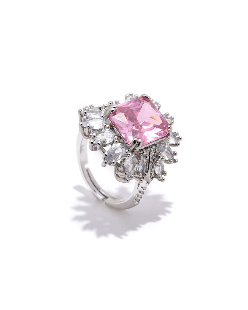 Lovey Dovey Crystal Burst Ring - Pink - Se7enfashion