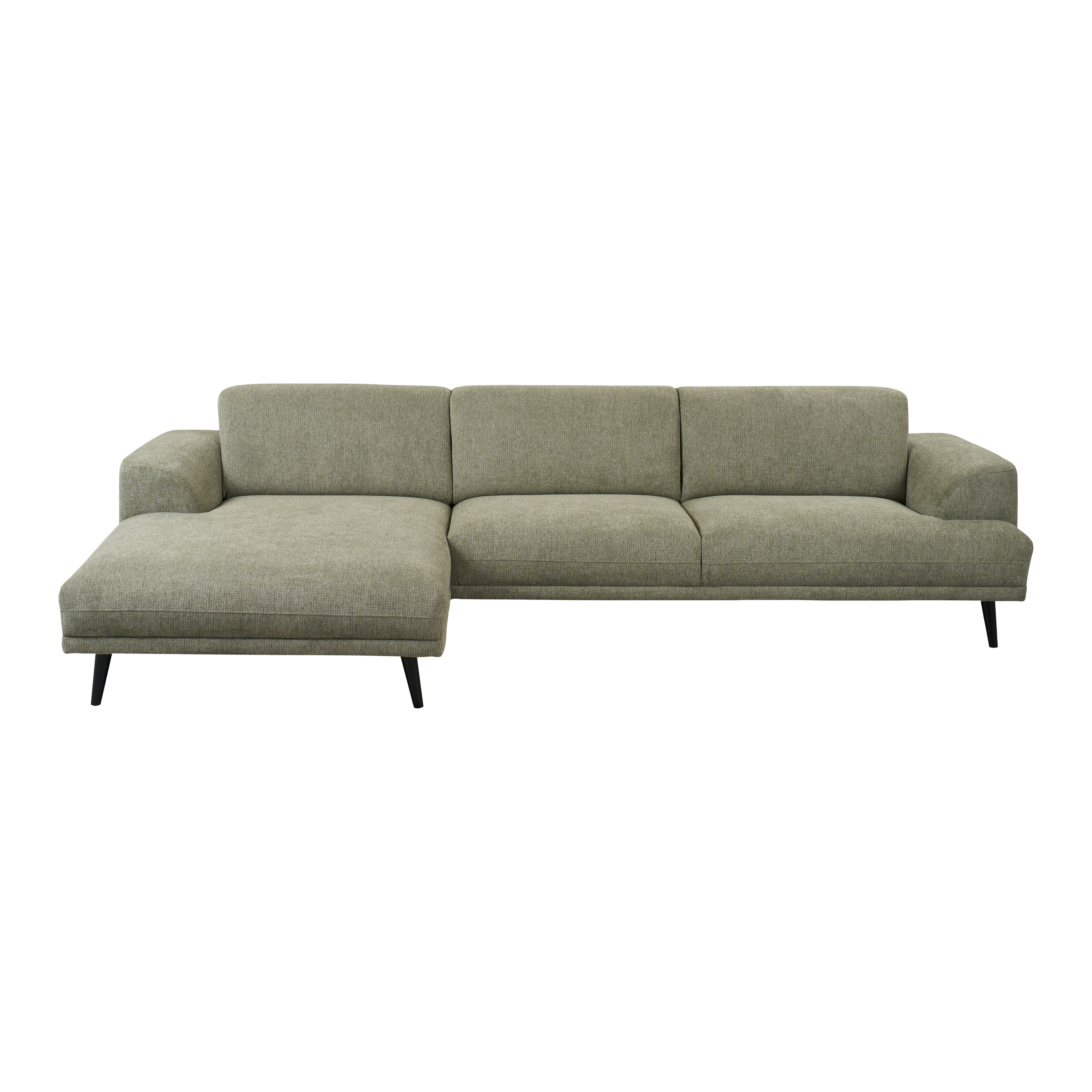 Blokker Flair Hoekbank met Chaise Longue Links - Groen
