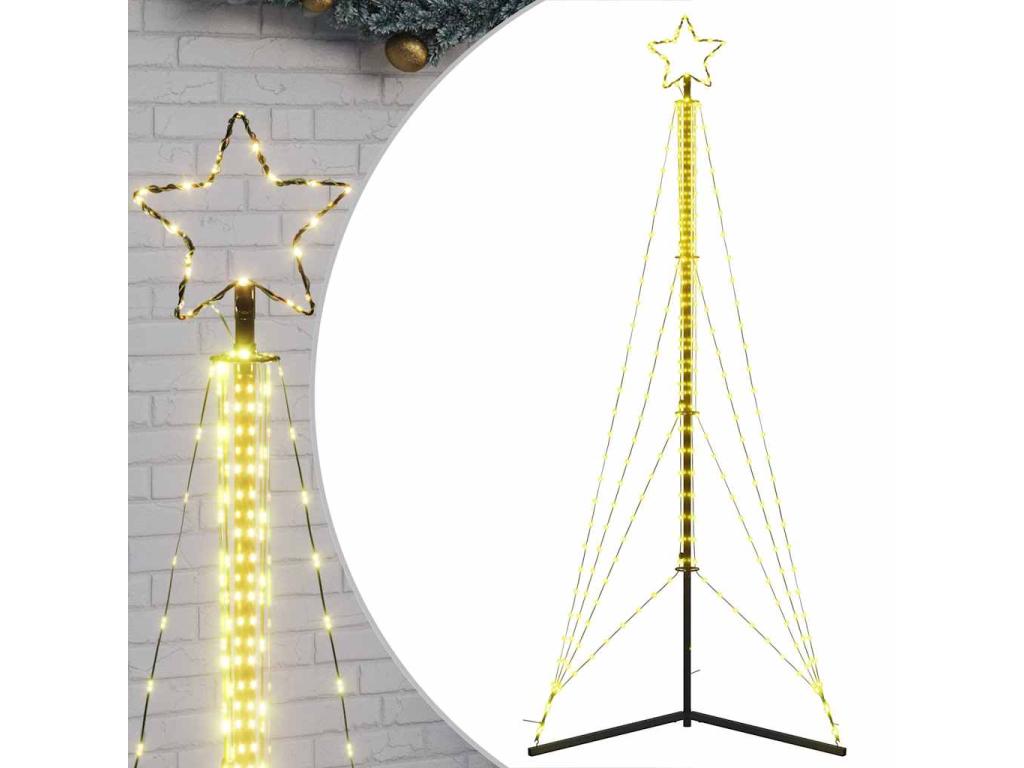 Luces para árbol de Navidad 483 LEDs blanco cálido 240 cm