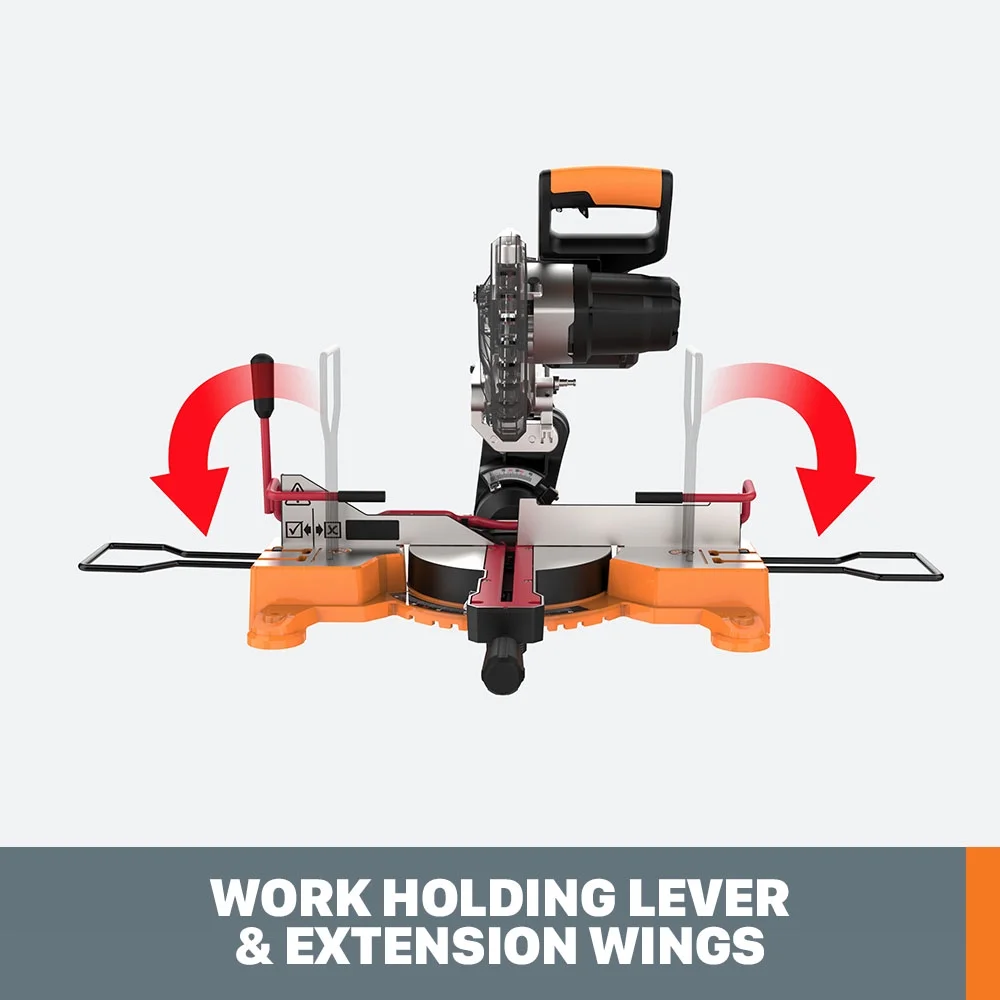 Worx WX845L 20V Power Share 7.25" Cordless Sliding Compound Miter Saw (Battery & Charger Included) - Image 4
