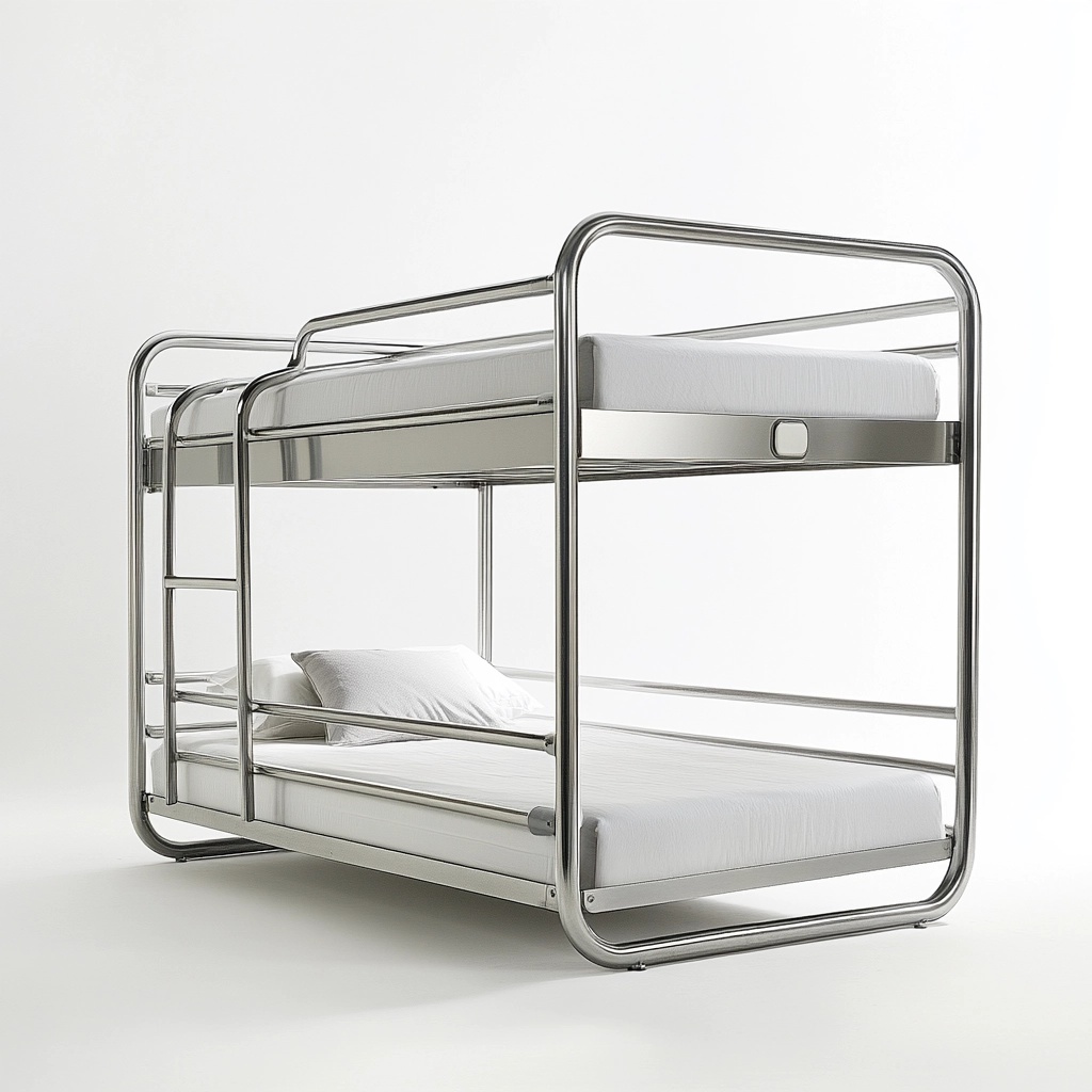 Litera Metálica de 90x190 cm Plata para Dormitorio Infantil