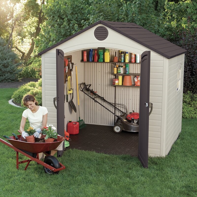 WAYFAIR 8 Ft. W X 7 Ft. 4 In. D Plastic Storage Shed