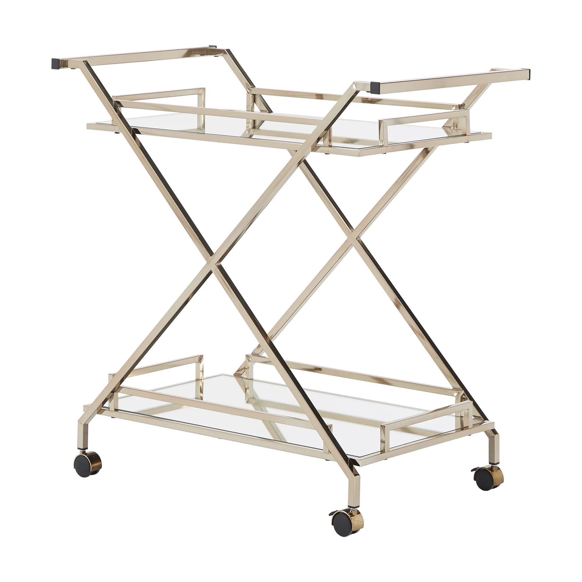 Weston Home Grosseto Champagne Gold Bar Cart - Image 4