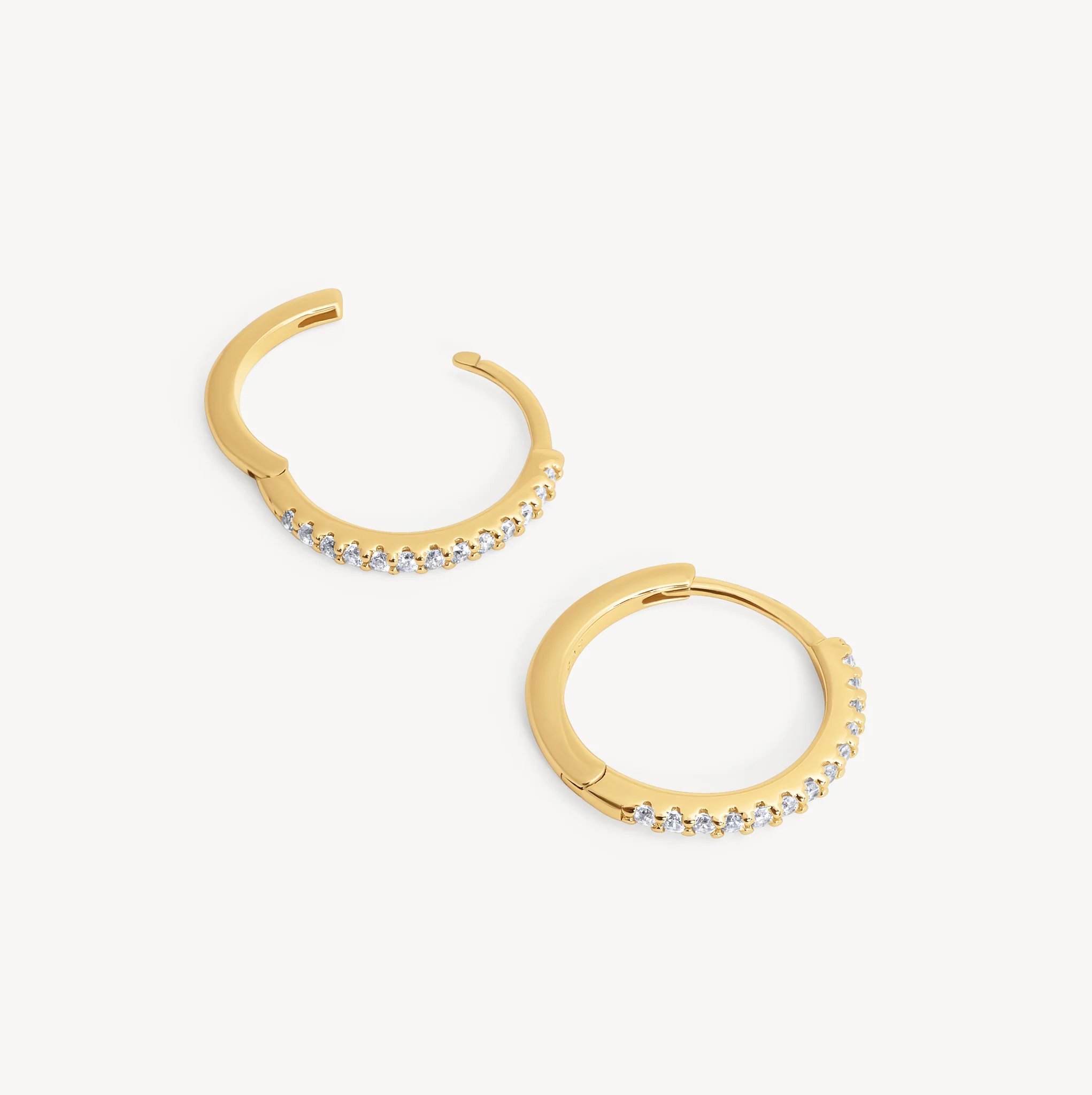 Small Pavé Hoop Earrings