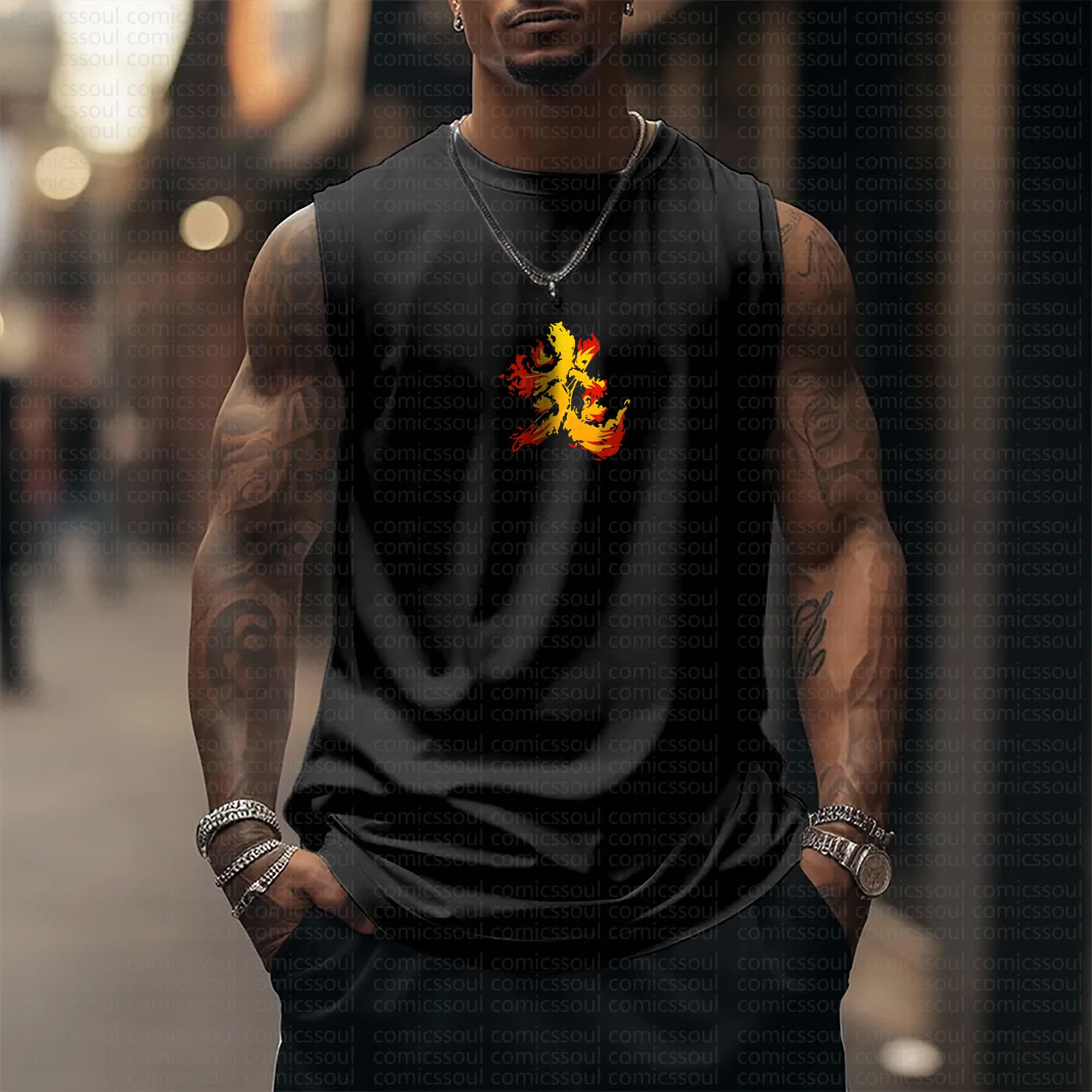 Unisex  “Comicssoul” Casual Anime  Tank Top TeeThreads Sustain the Scene with Custom Apparel