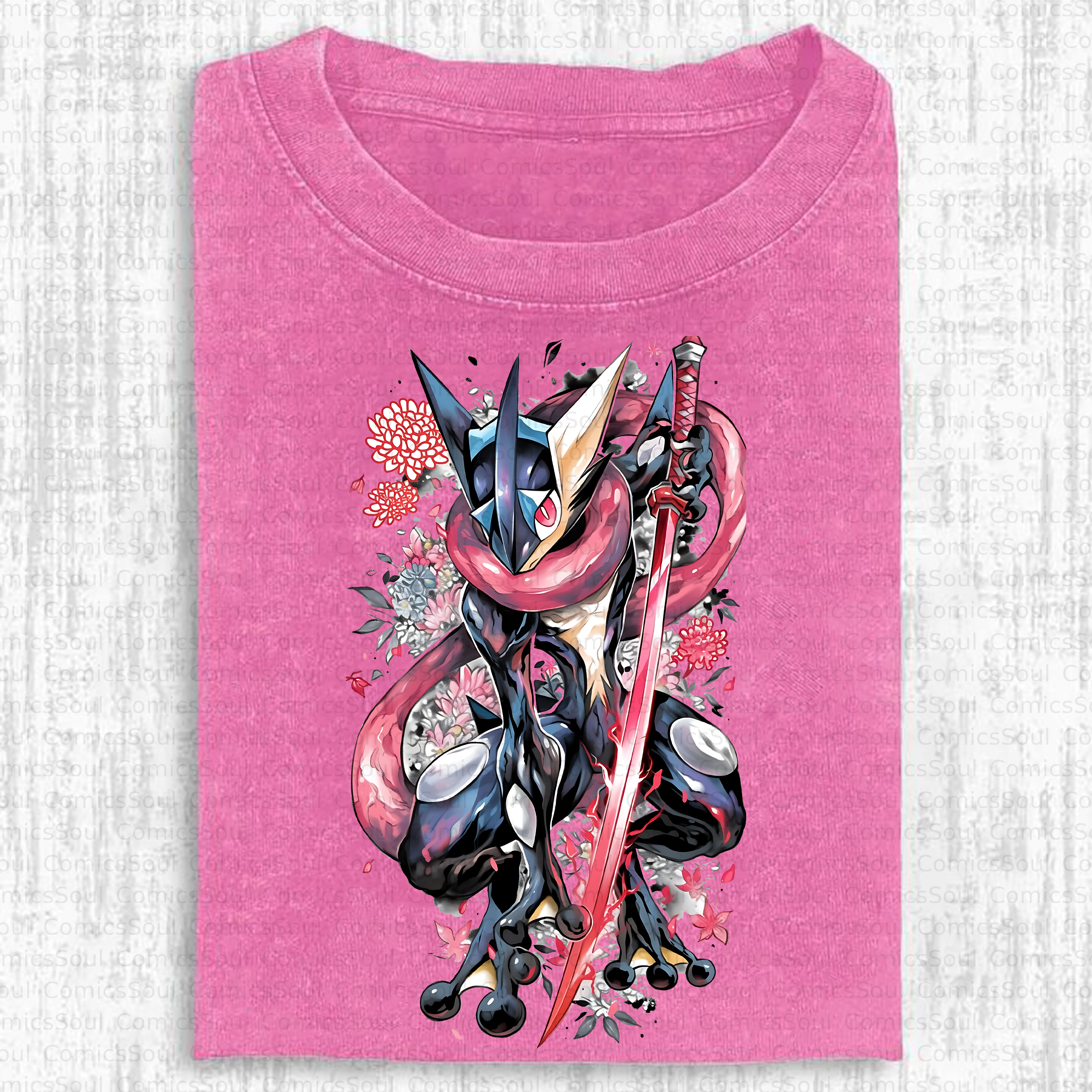 Unisex Anime Inspired Vintage Washed T-Shirt