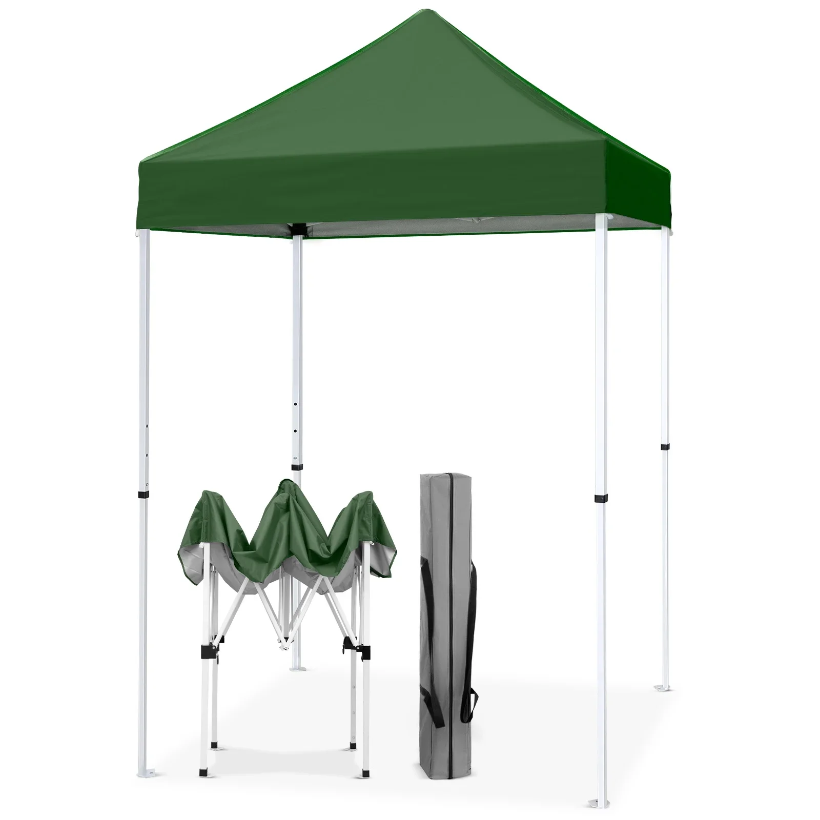 EAGLE PEAK 5x5 Pop up Canopy Tent Instant Outdoor Canopy Easy Set - up Straight Leg Folding Shelter（blue）