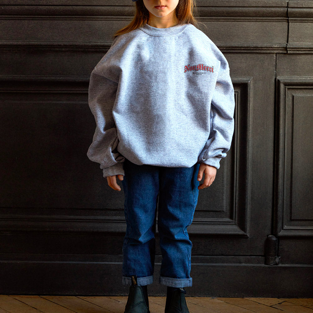 Merci - Sweat Enfant Gothique Non Merci - Gris