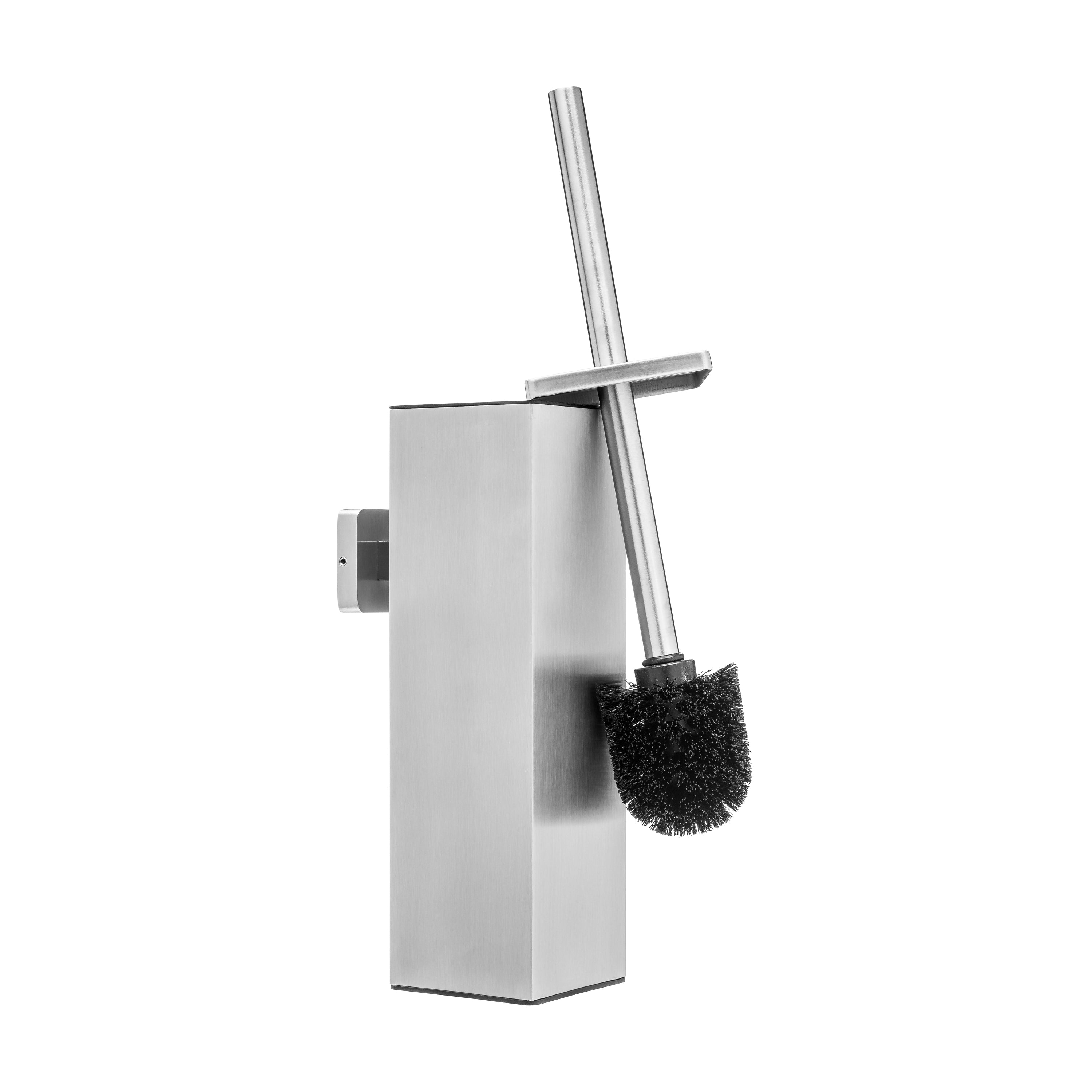 XIVADA Toiletborsterhouder Cira - Vierkant - Boren - Rvs - Zilver
