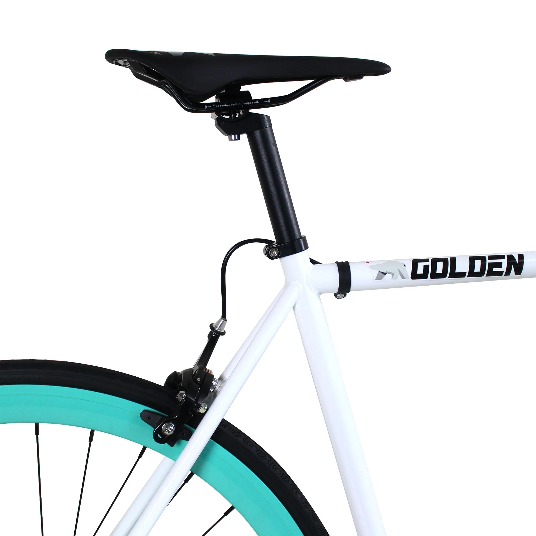 Golden Cycles Single Speed Fixie Bike -C Lightweight Steel Frame, Flip-Flop Hub, 700c Wheels, Multiple Sizes & Deep V Rims (Heaven , 48) - Image 3