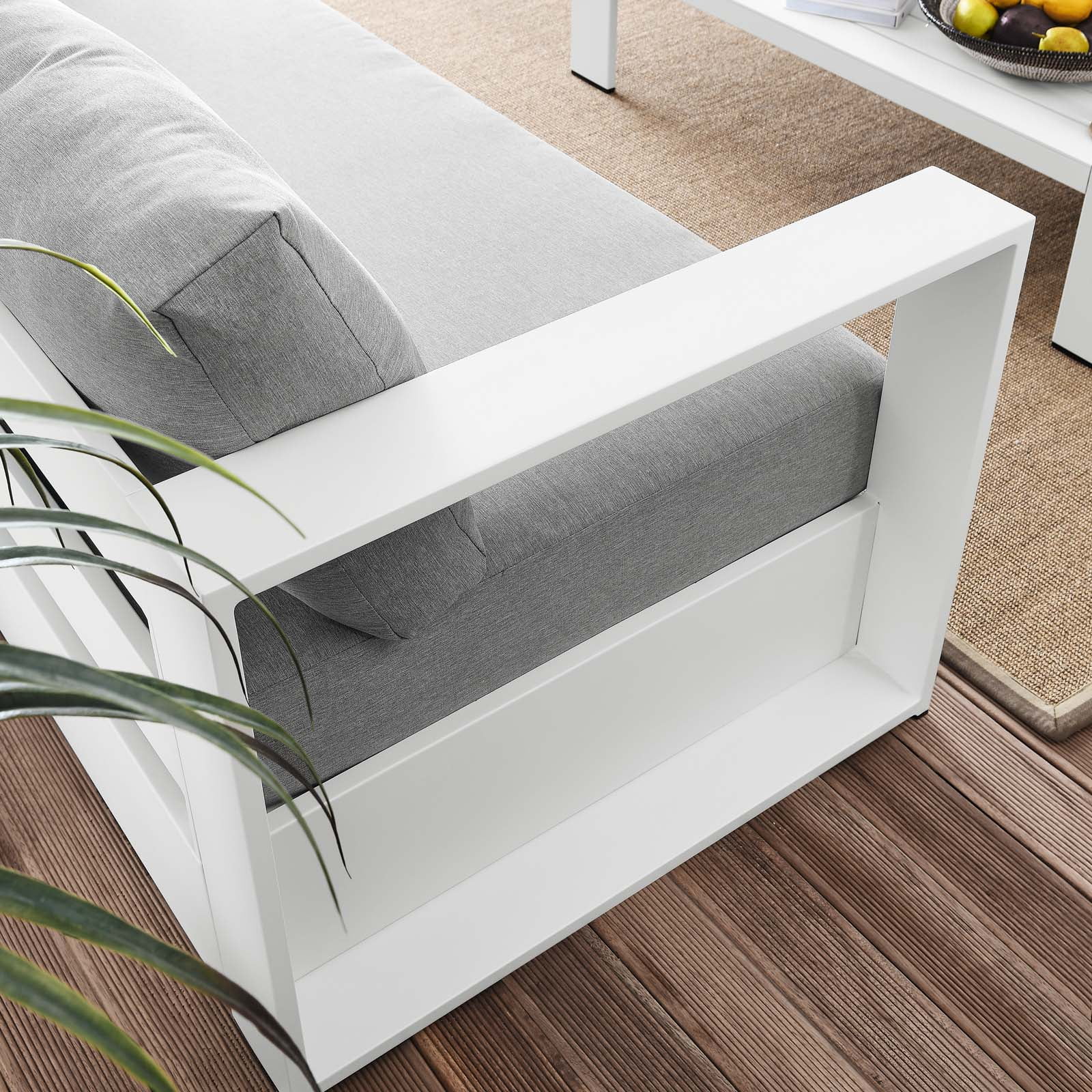 Lounge Sofa Table Set, Grey Gray, Aluminum, Metal, Fabric, Modern Contemporary, Outdoor Patio Balcony Cafe Bistro Garden Furniture Hotel Hospitality - Image 50
