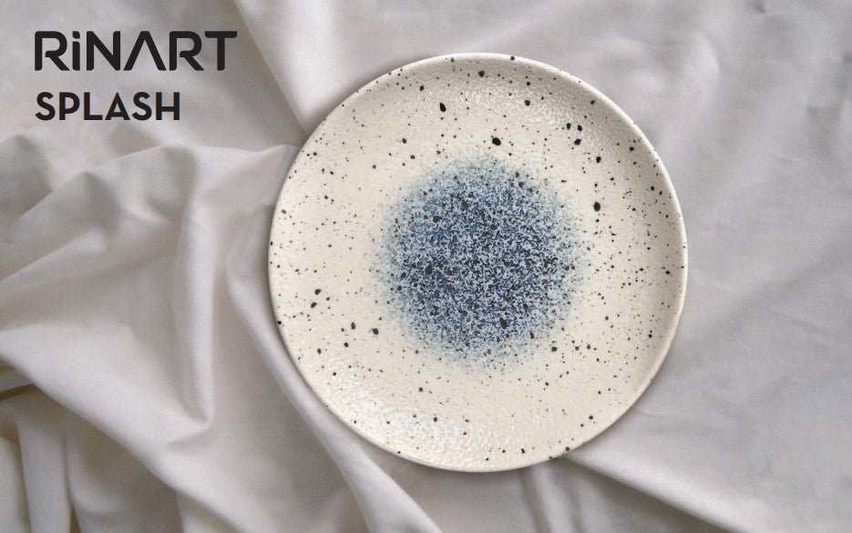Rinart Dinerbord - Splash - Porselein - 27 cm - set van 6