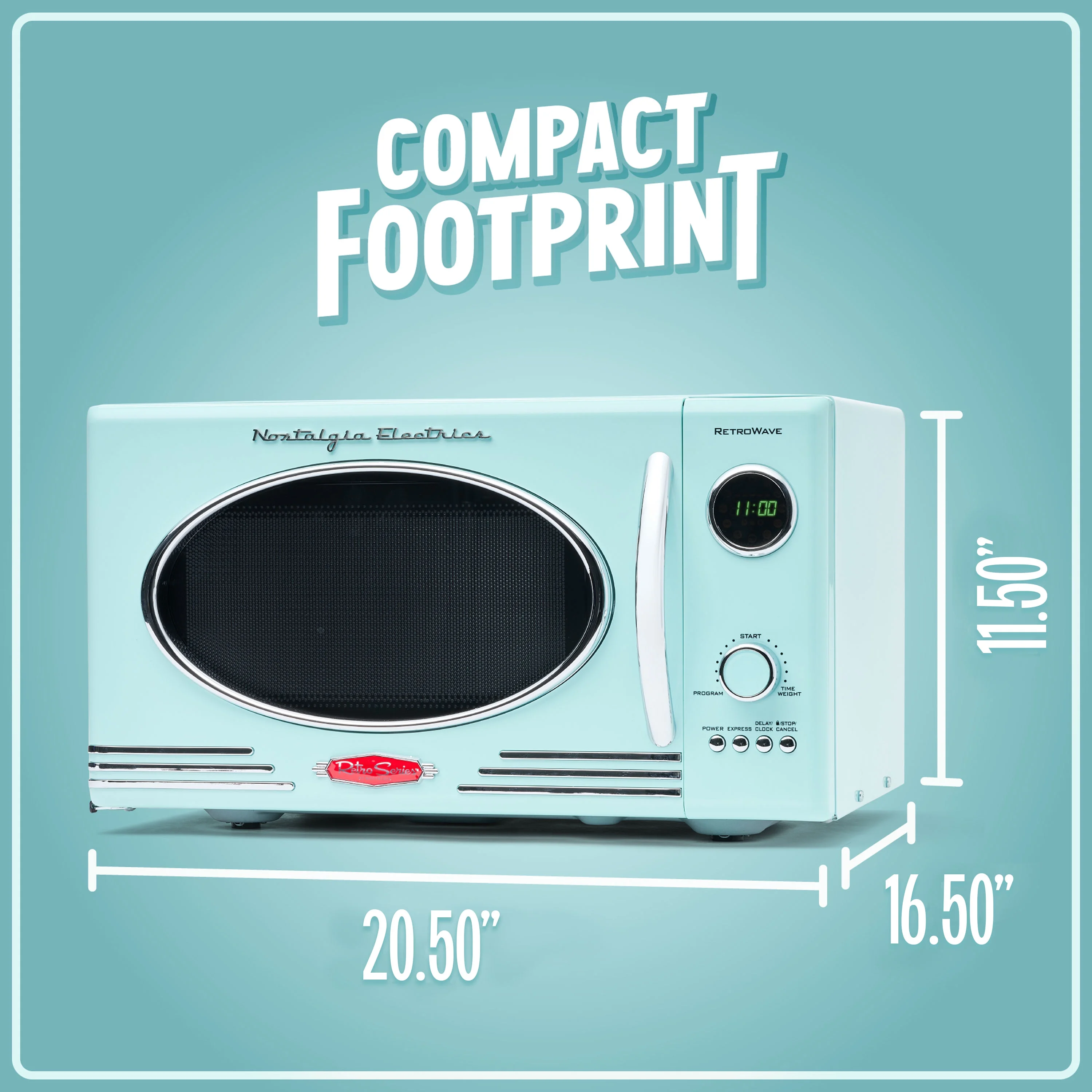 Nostalgia Retro Microwave for Countertop 0.9 cu ft Vintage Microwave, Ivory - Image 16
