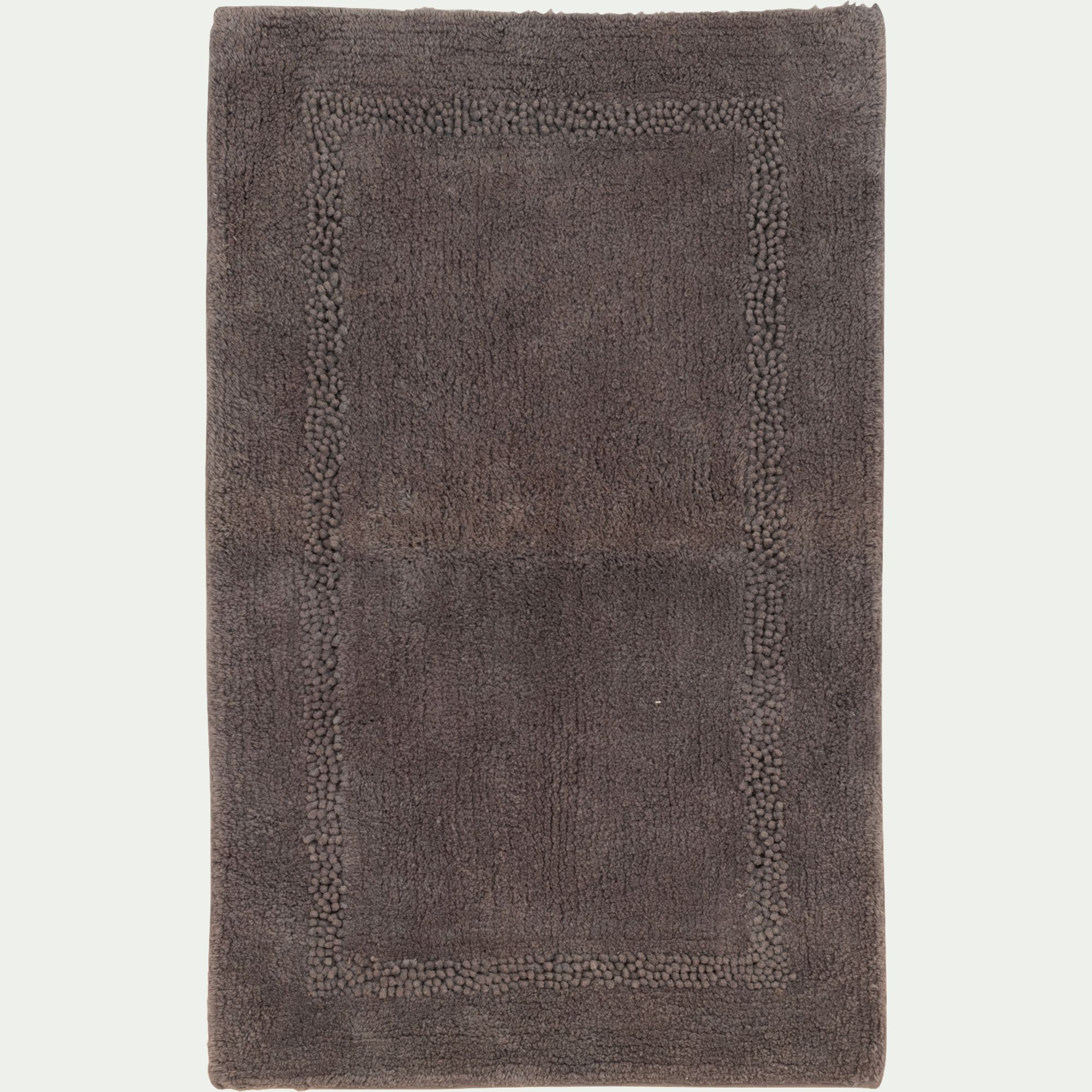LOUCETA - Tapis de bain en coton 50x80cm - gris restanque