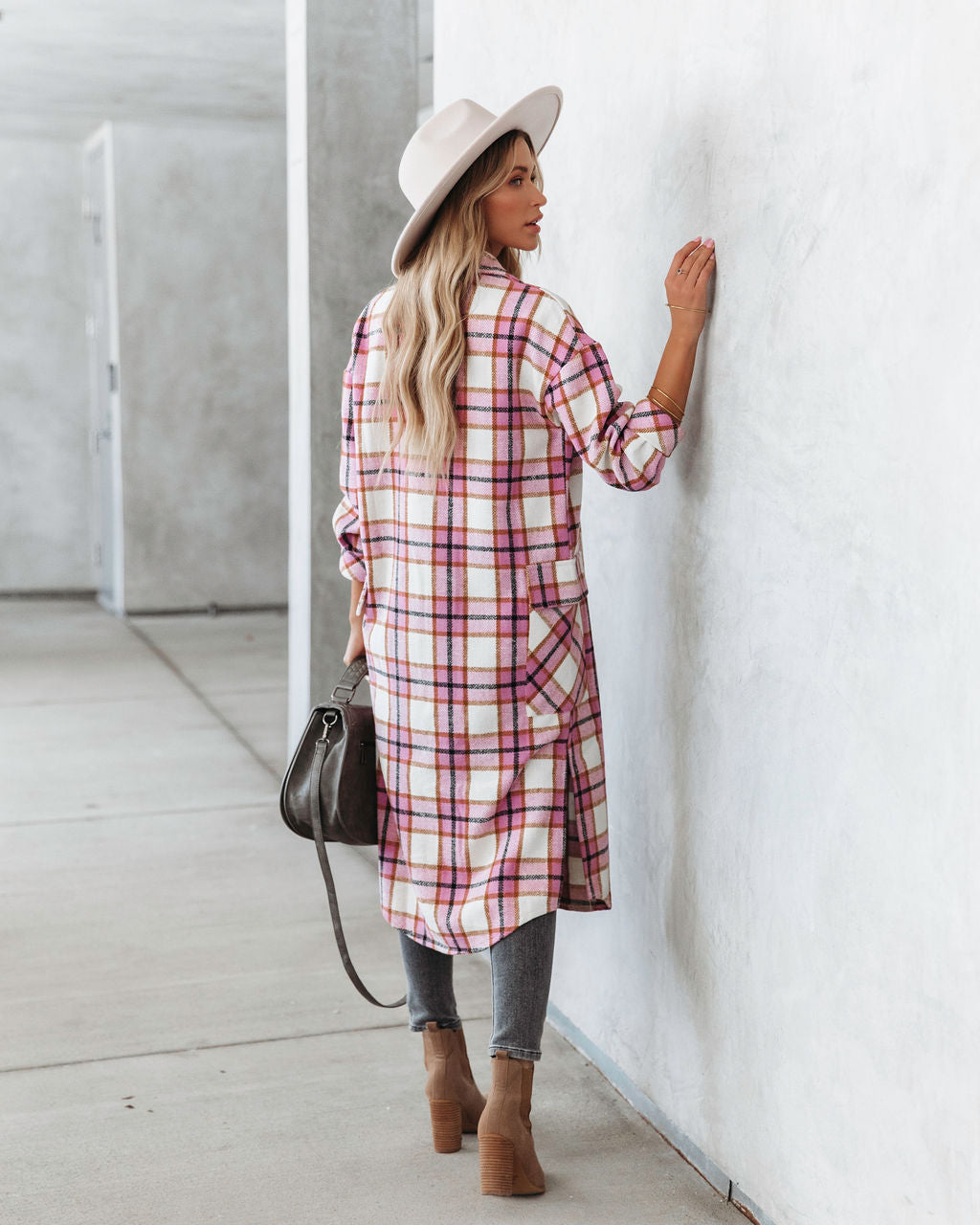 Catarina Plaid Pocketed Jacket - Se7enfashion