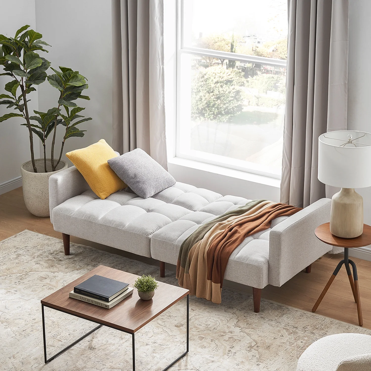 Mopio Aaron Futon Sofa Bed Old Rosa - Image 59