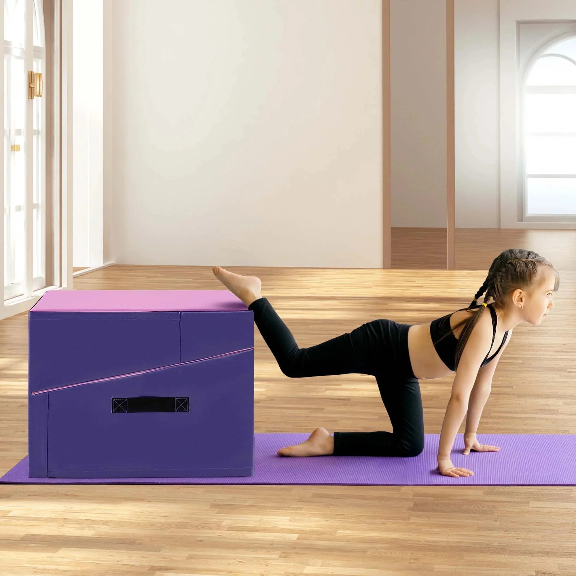 Costway Folding Gymnastics Incline Mat, 48 x 24 x 14 in - Image 5 Costway Folding Gymnastics Incline Mat, 48 x 24 x 14 in - Image 5