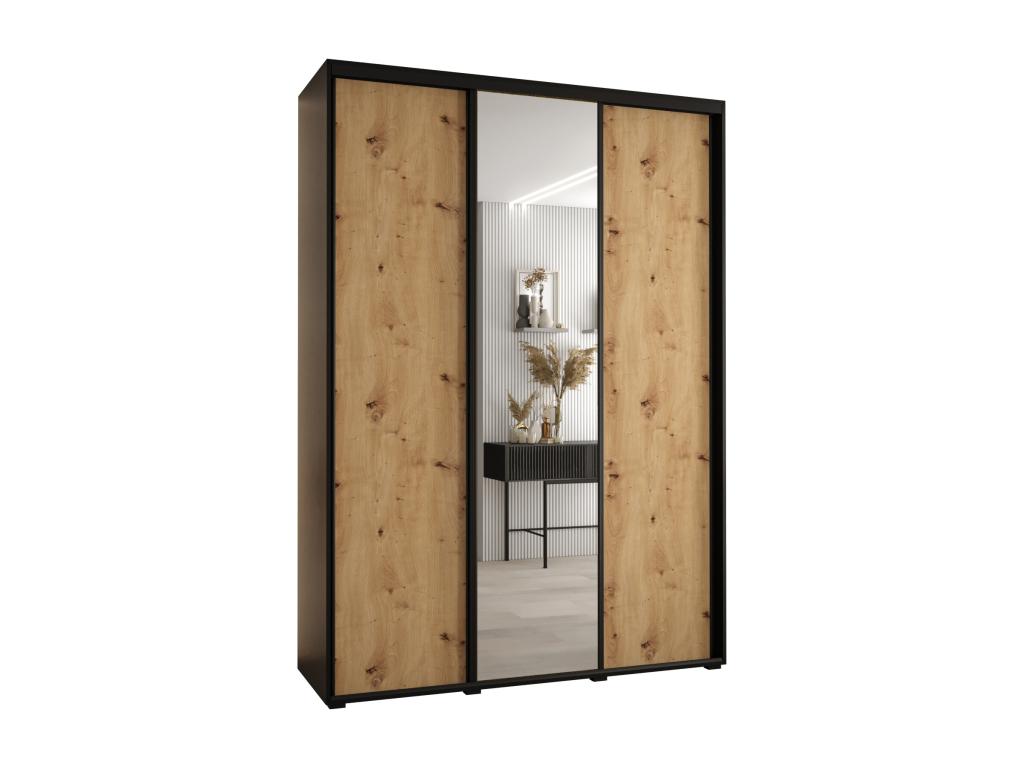 ARMARIO Nestleano 3 DE PUERTAS CORREDERAS 235 - 2/170/45 3 puertas Negro/Artisan/Negro