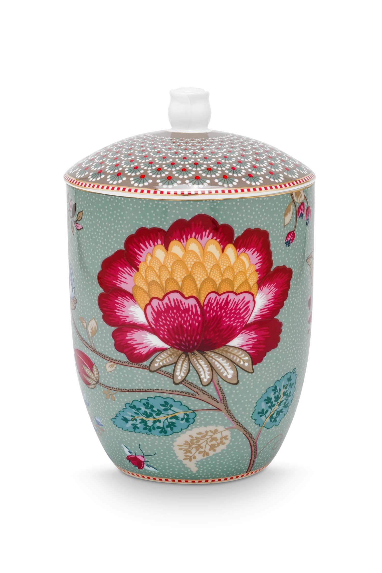 Storage Jar Blooming Tales Fantasy Blue