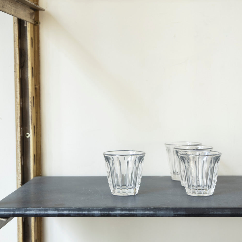 Verre à café en verre pressé - Transparent