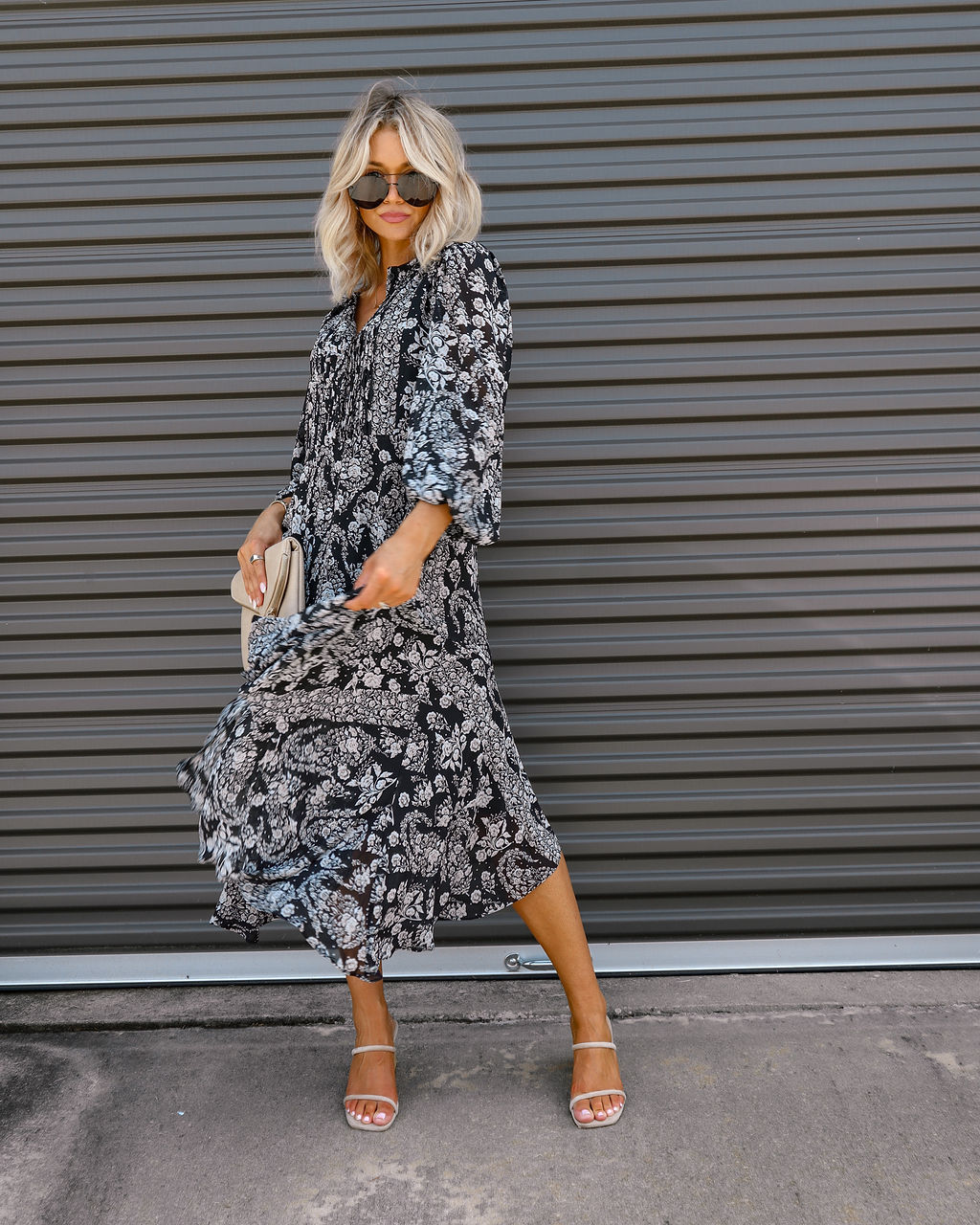 Gloria Floral Chiffon Maxi Dress - Se7enfashion