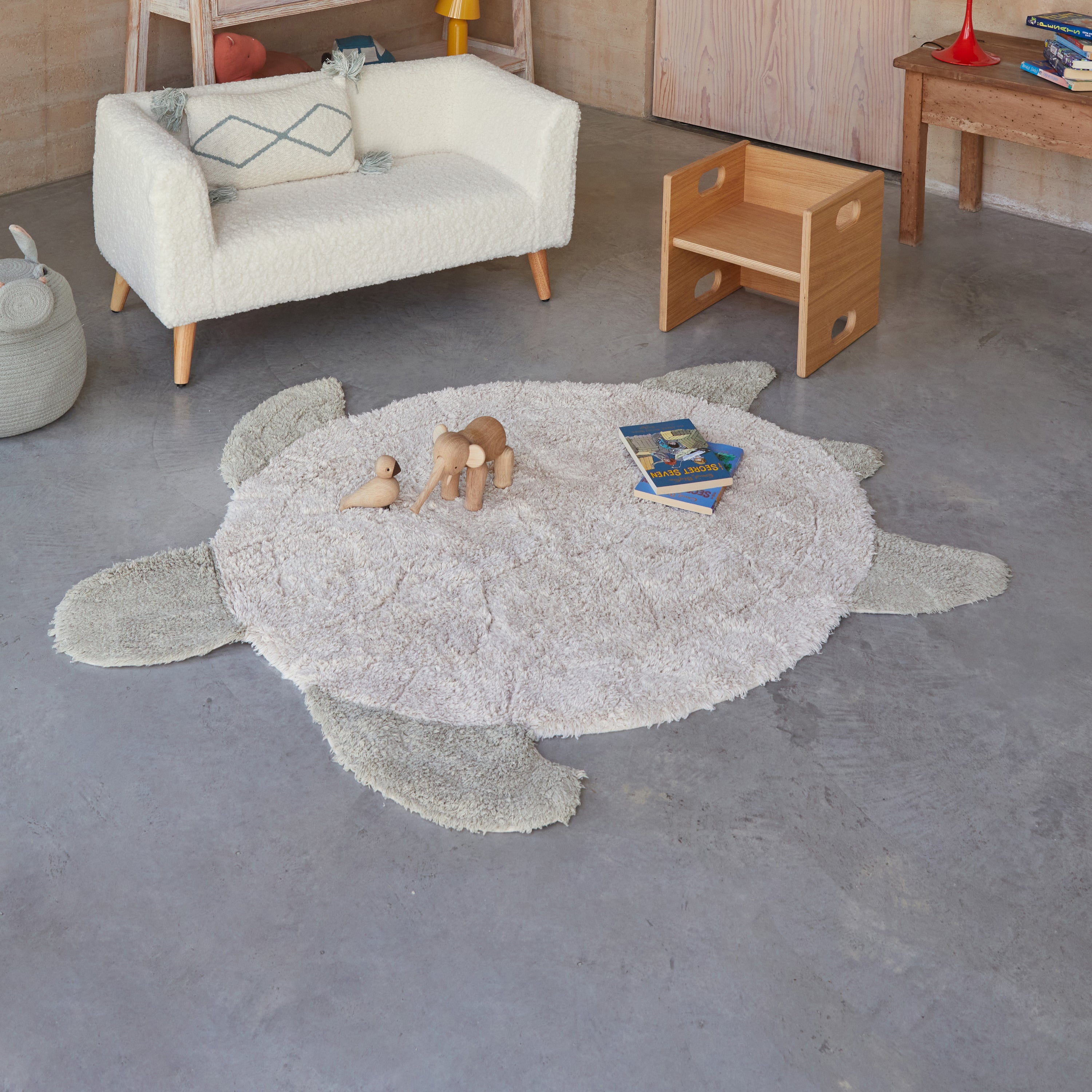 Lorena Canals Sea Wonders Vloerkleed 110 x 130 cm - Sea Turtle