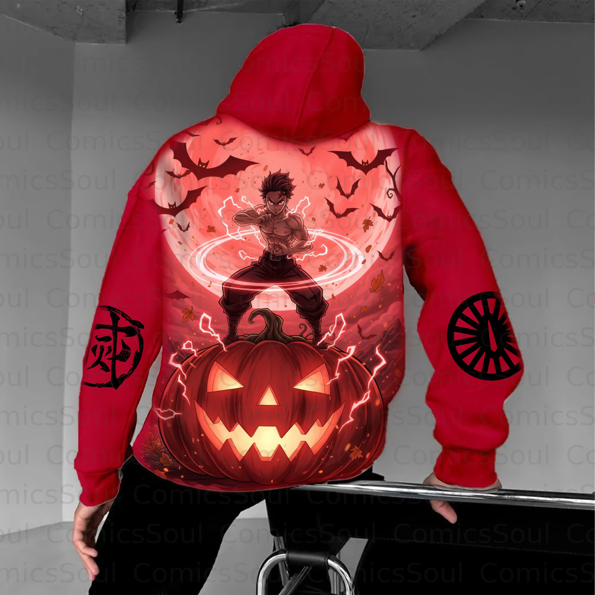 Unisex Halloween Anime Graphic Streetwear Vintage Hoodie