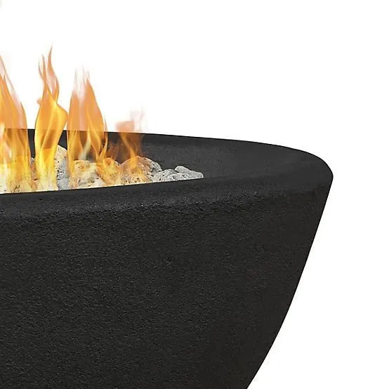 Real Flame 48.25 in. x 28.25 in. Riverside Oval Propane Gas Fire Bowl, Shale
