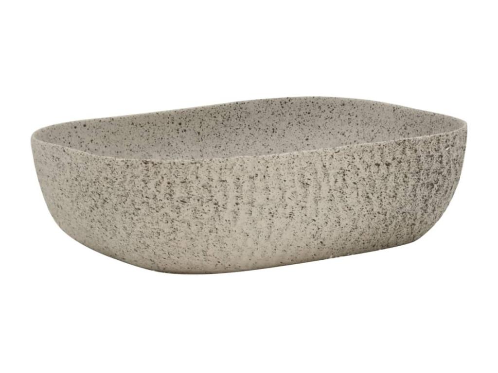 Fregadero sobre encimera rectangular gris 48x37,5x13,5 cm cerámico