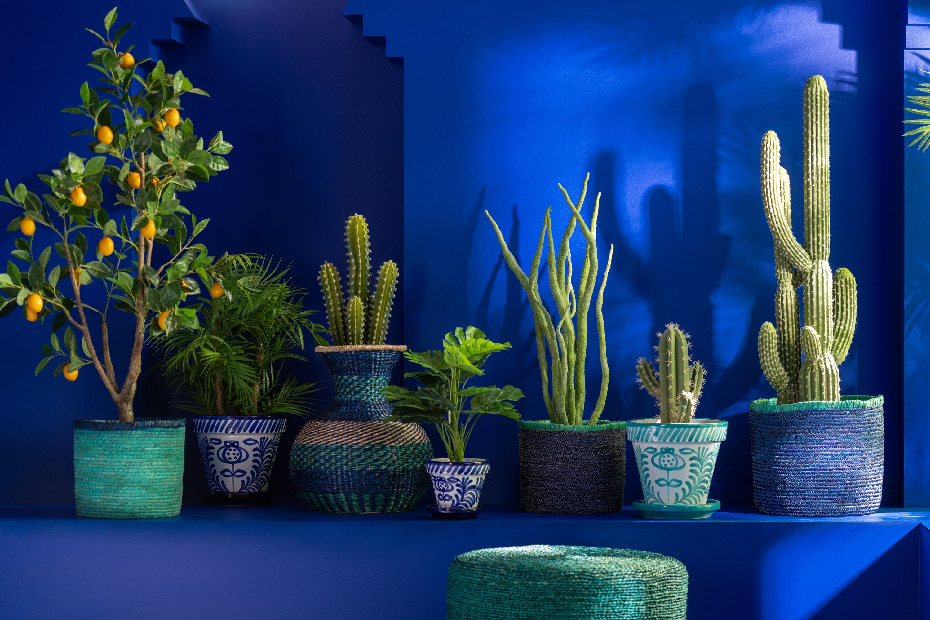 J-Line vetplant in pot - kunstmatig - groen