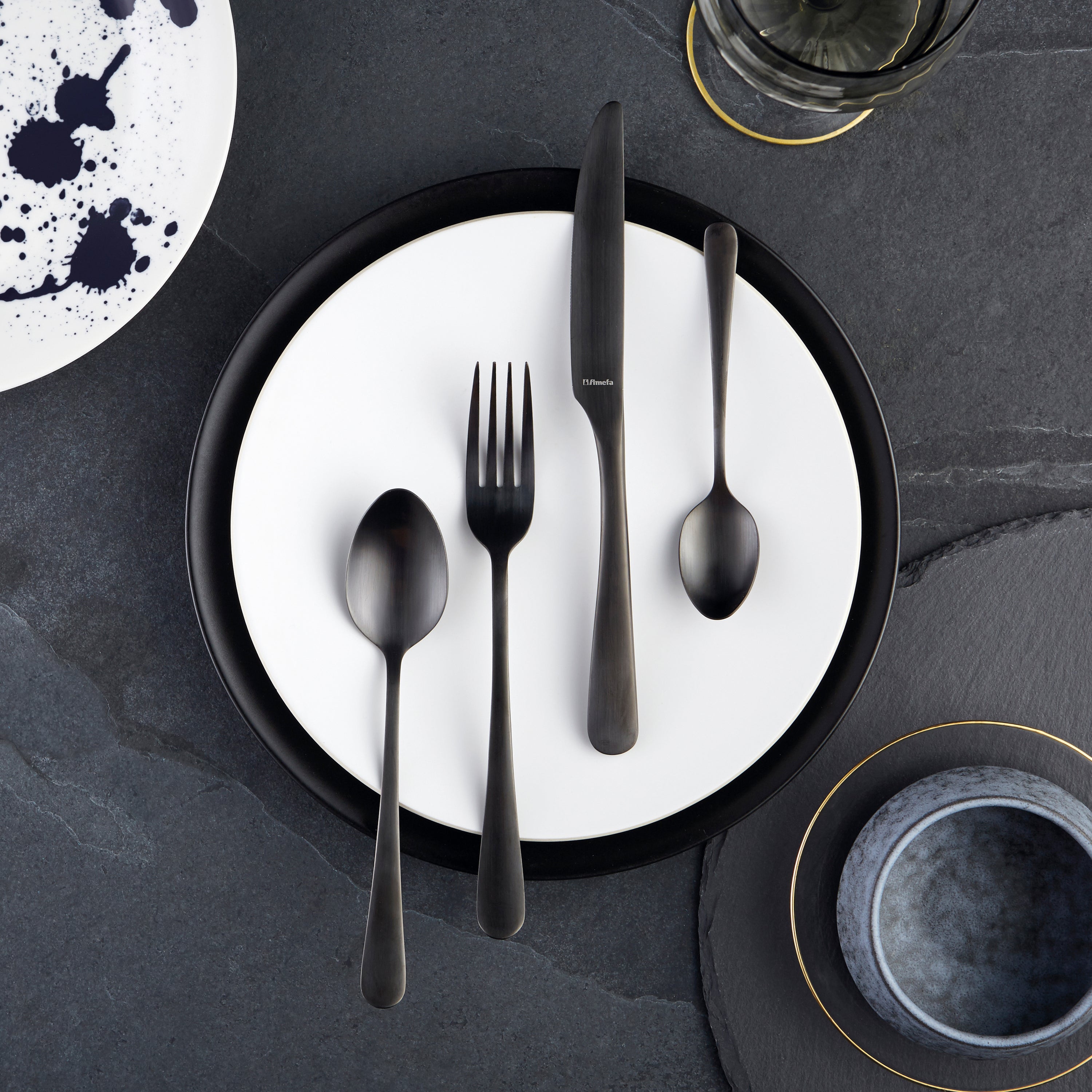 Amefa Austin Bestekset 24-delig - Zwart
