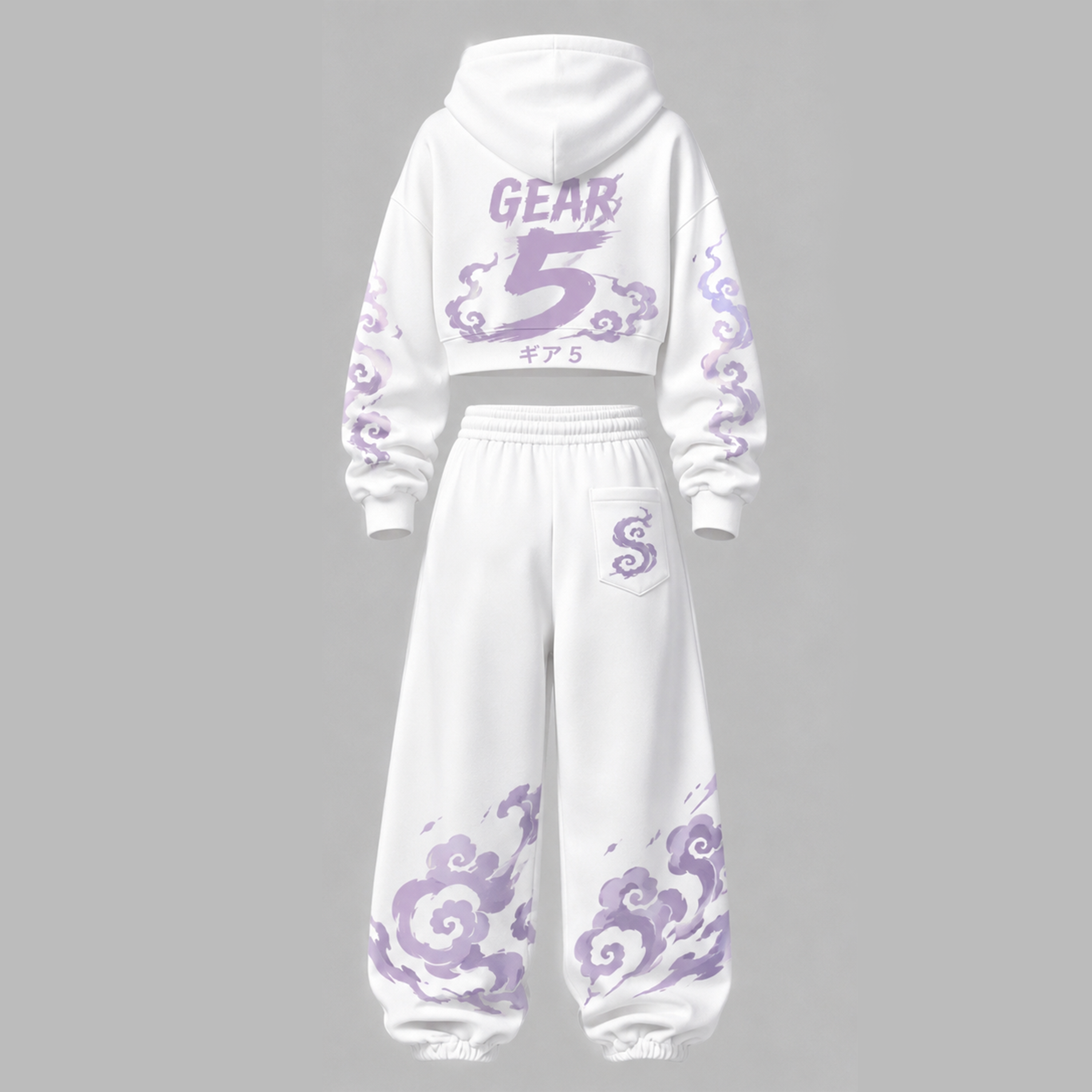 One Piece Cropped Long Sleeve Hoodie & High Waist Jogger Pants Two Piece TeeThreads Sustain the Scene with Custom Apparel