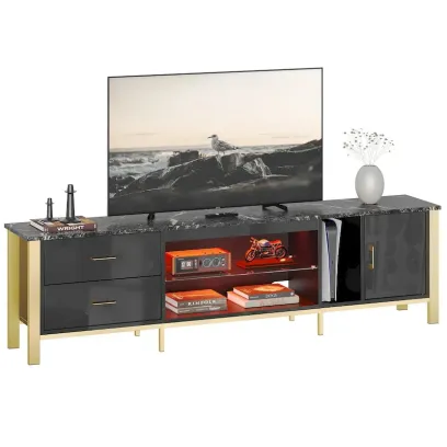 Contemporary 80-Inch TV Stand for 75/80/85 Inch TVs with 2 Drawers