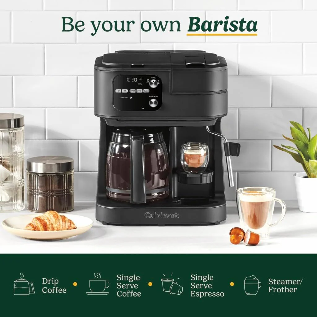Coffeemaker 4-In-1 Coffee Center Barista Machine