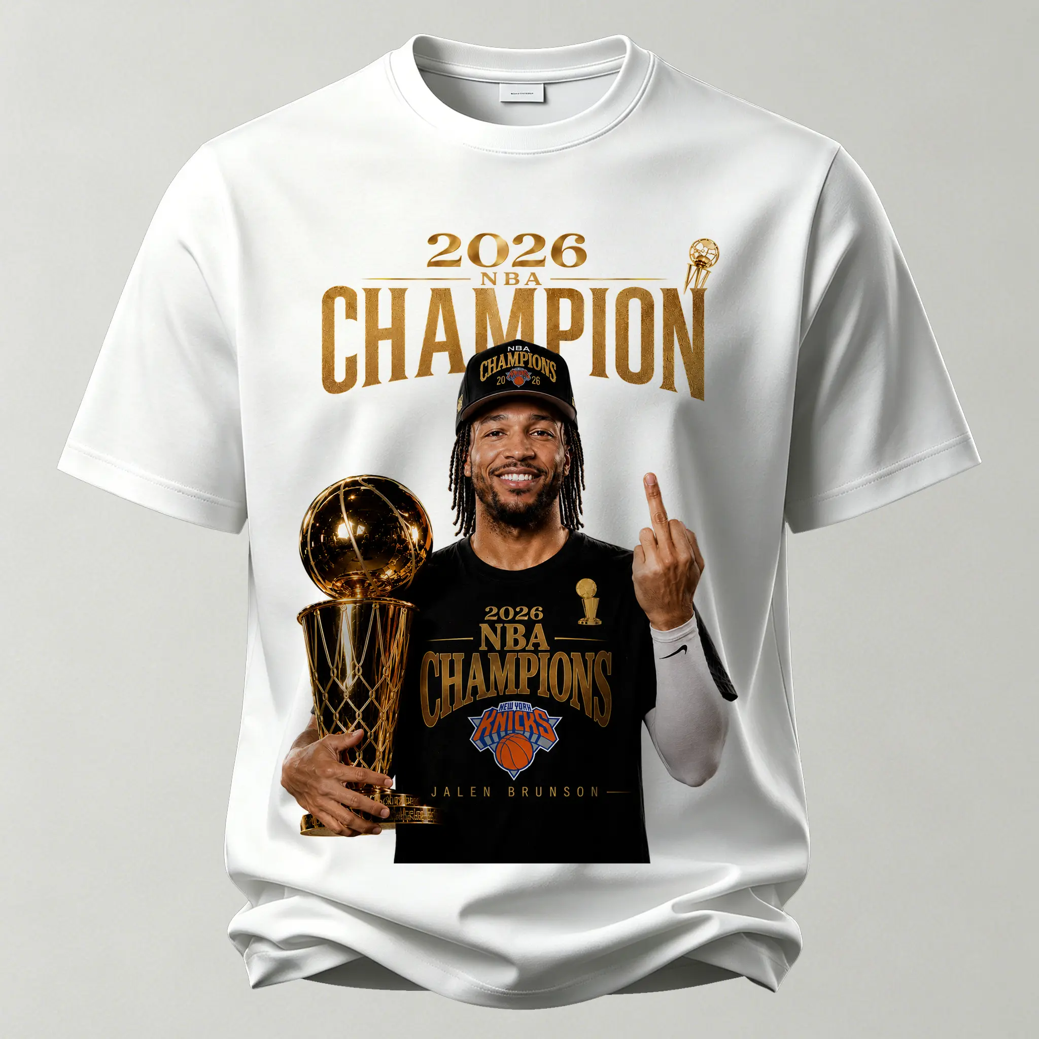 New York Knicks Jalen Brunson Printed Unisex Oversized T-shirt