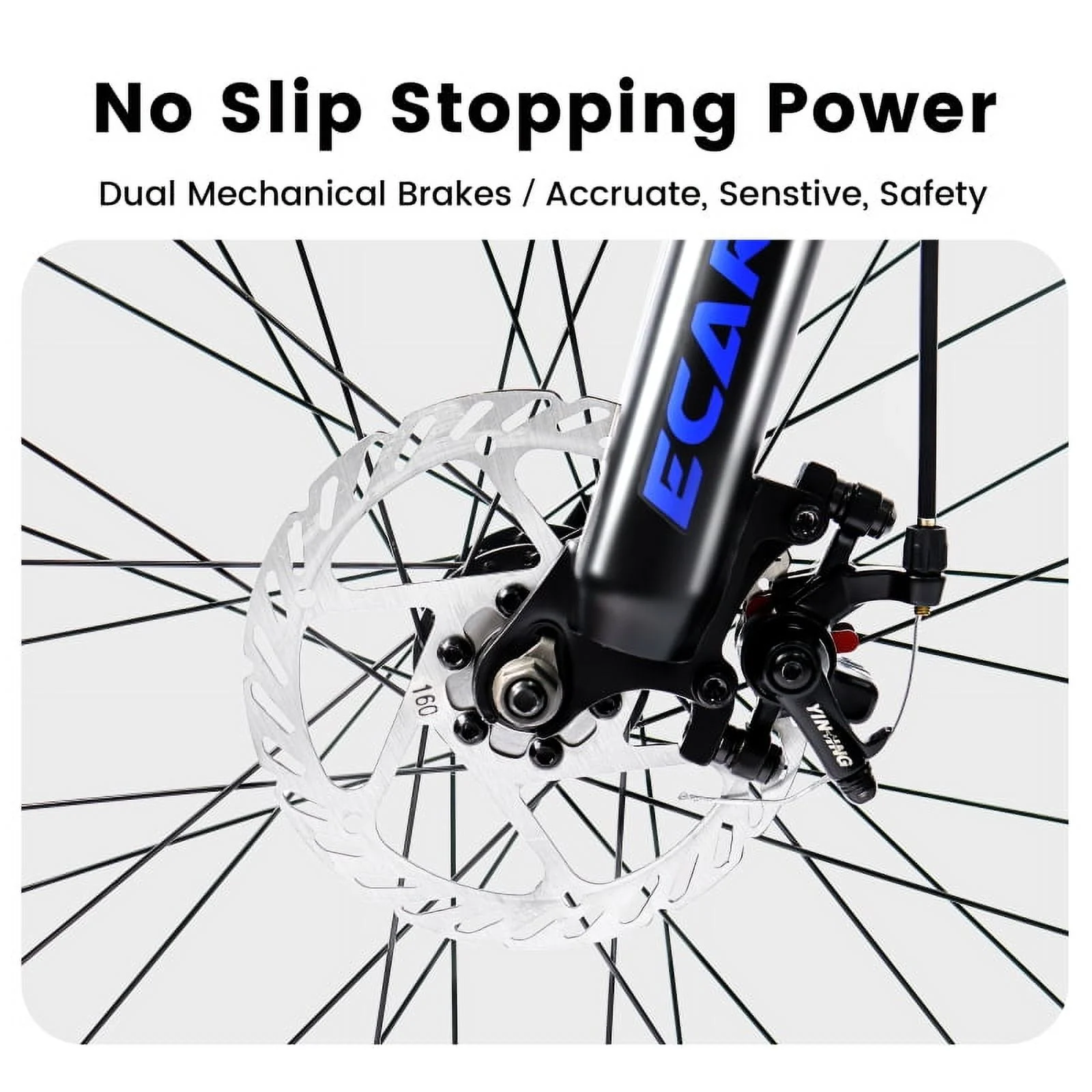 A2760 27.5 Inch Full Suspension Mountain Bike, Front and Rear Dual Shock Absorbers, Mechanical Disc Brakes, 21-Speed, Suitable for Men and Women, Ideal for Travel and Fitness Enthusiasts - Image 5