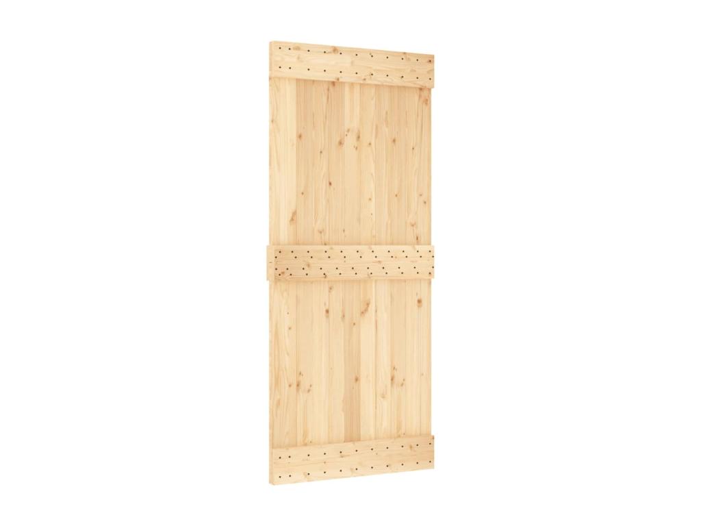 Puerta corredera con herrajes madera maciza de pino 90x210 cm