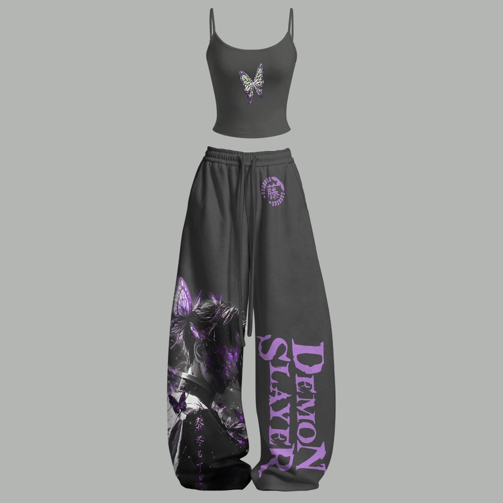 Demon Slayer Top & Elasticated Trousers Two-Piece Set