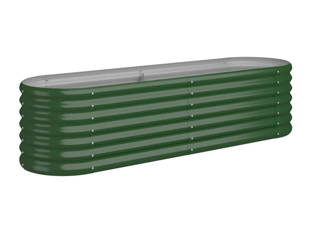 Jardinera de acero con recubrimiento en polvo verde 152x40x36cm