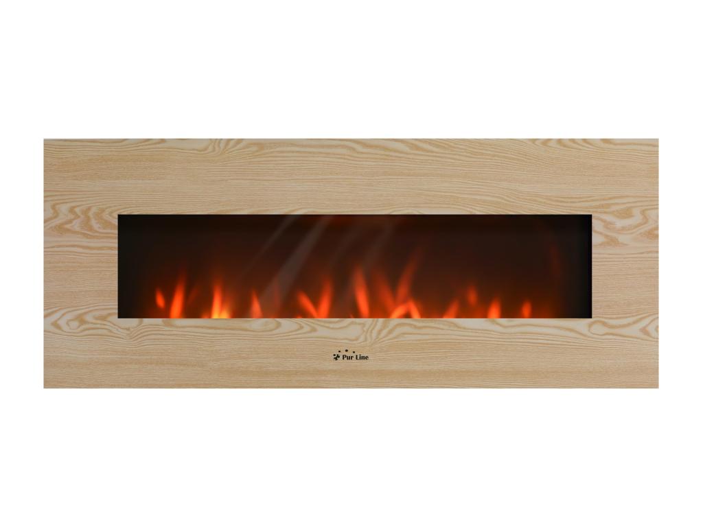Chimenea Eléctrica Panorámica con luz LED ambiental y panel frontal MDF