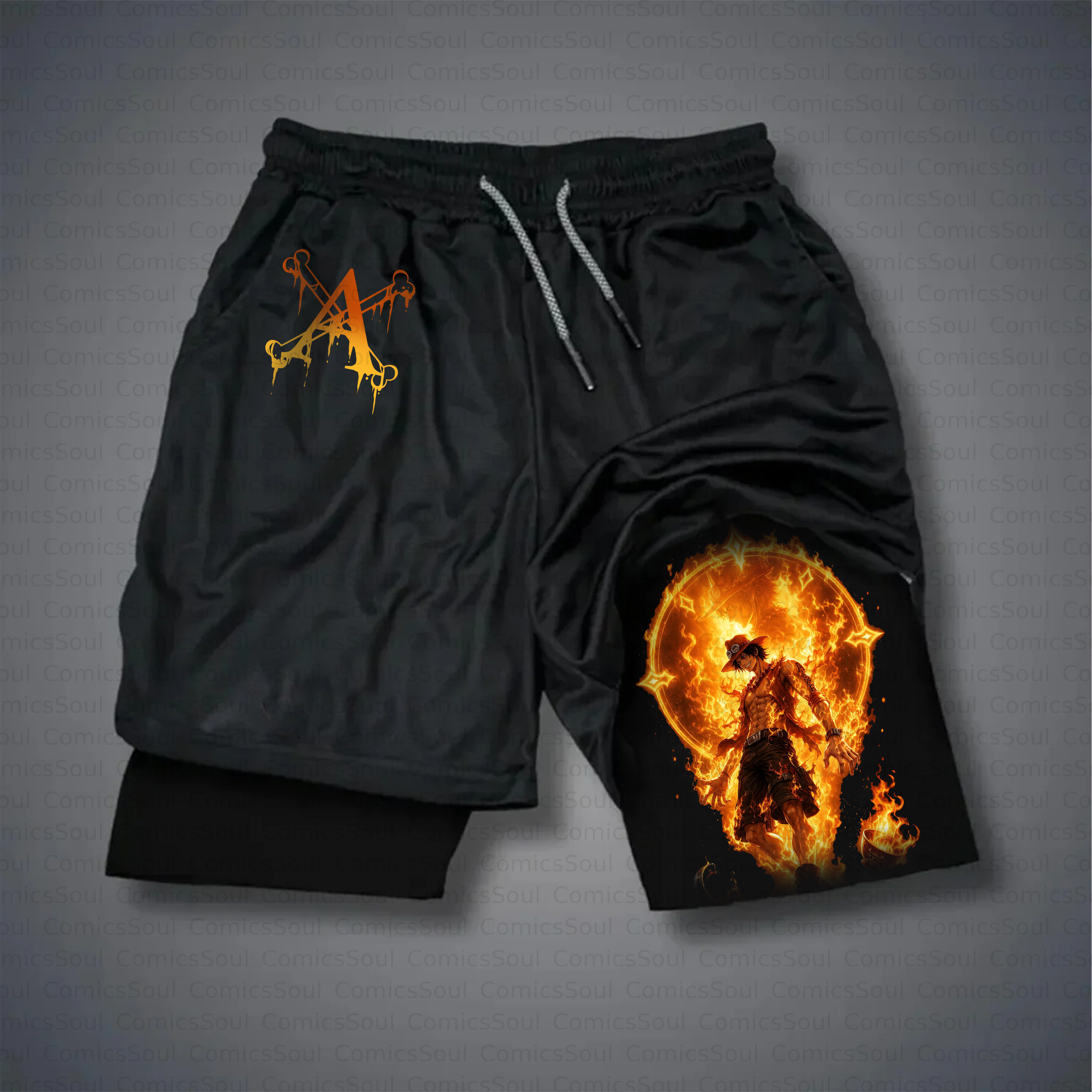 Unisex Casual Anime Style Shorts
