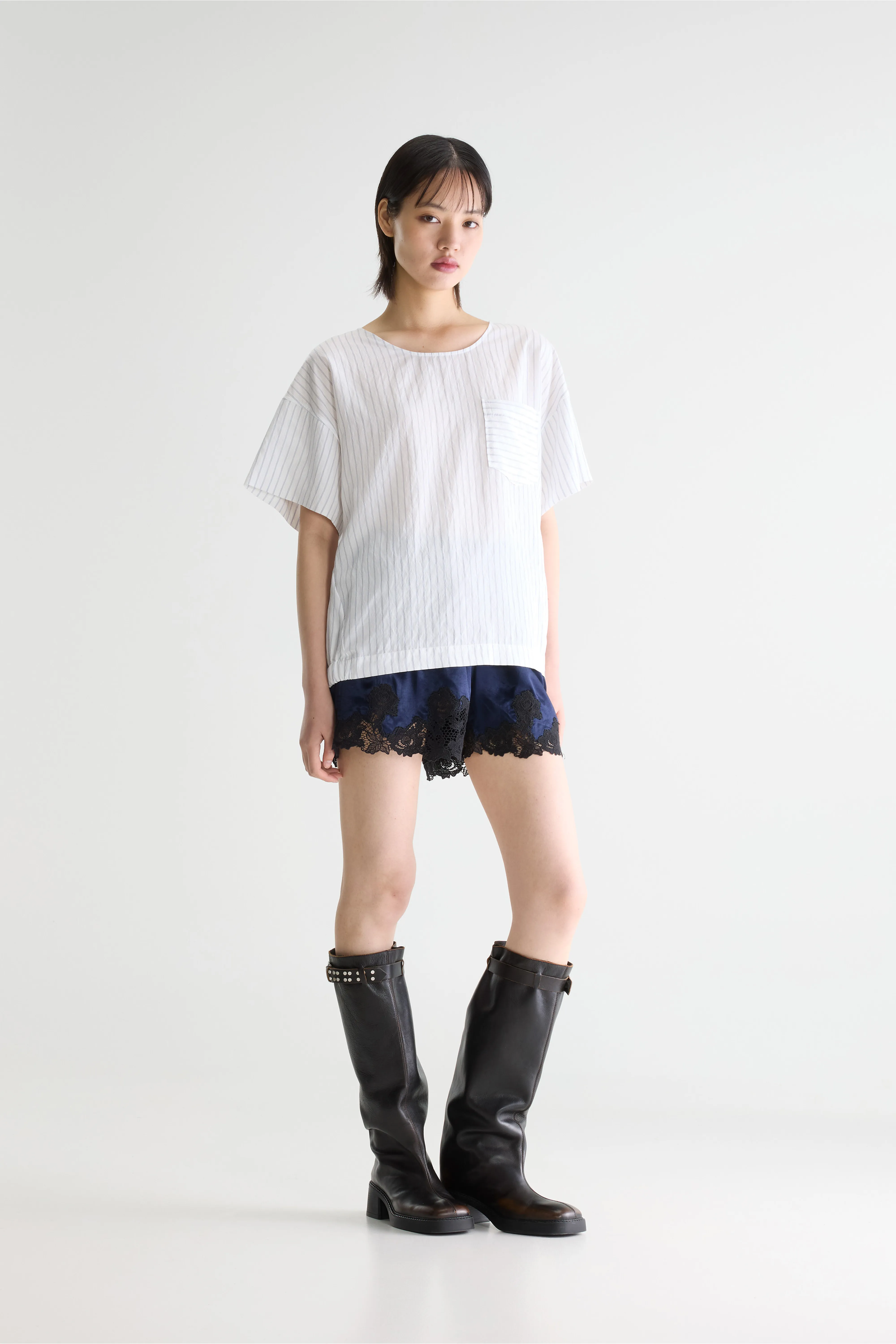 Bellerose Soleil short sleeve blouse (261 / W / STRIPE A)