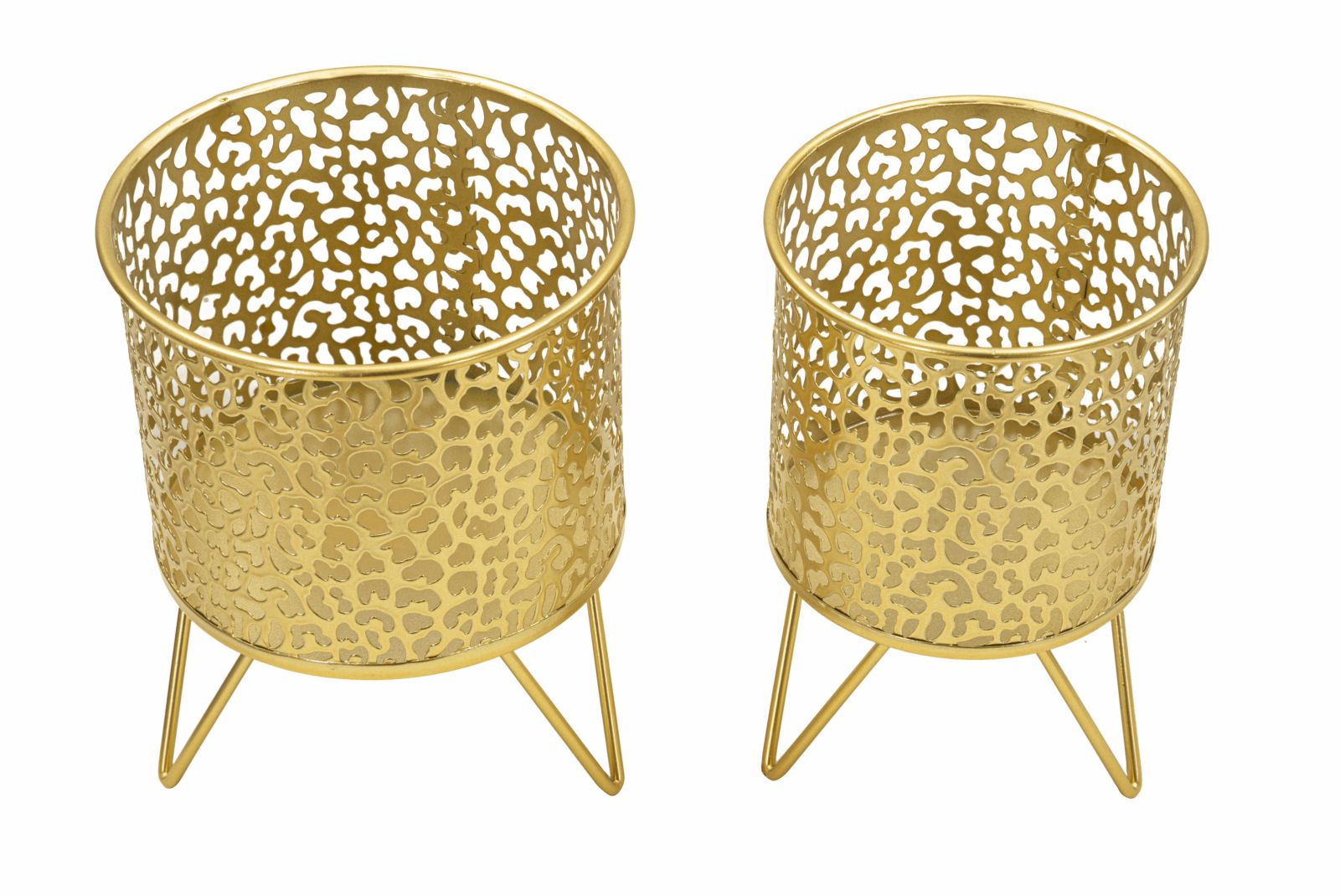 Mauro Ferretti Piny Set van 2 pothouders in goud metaal