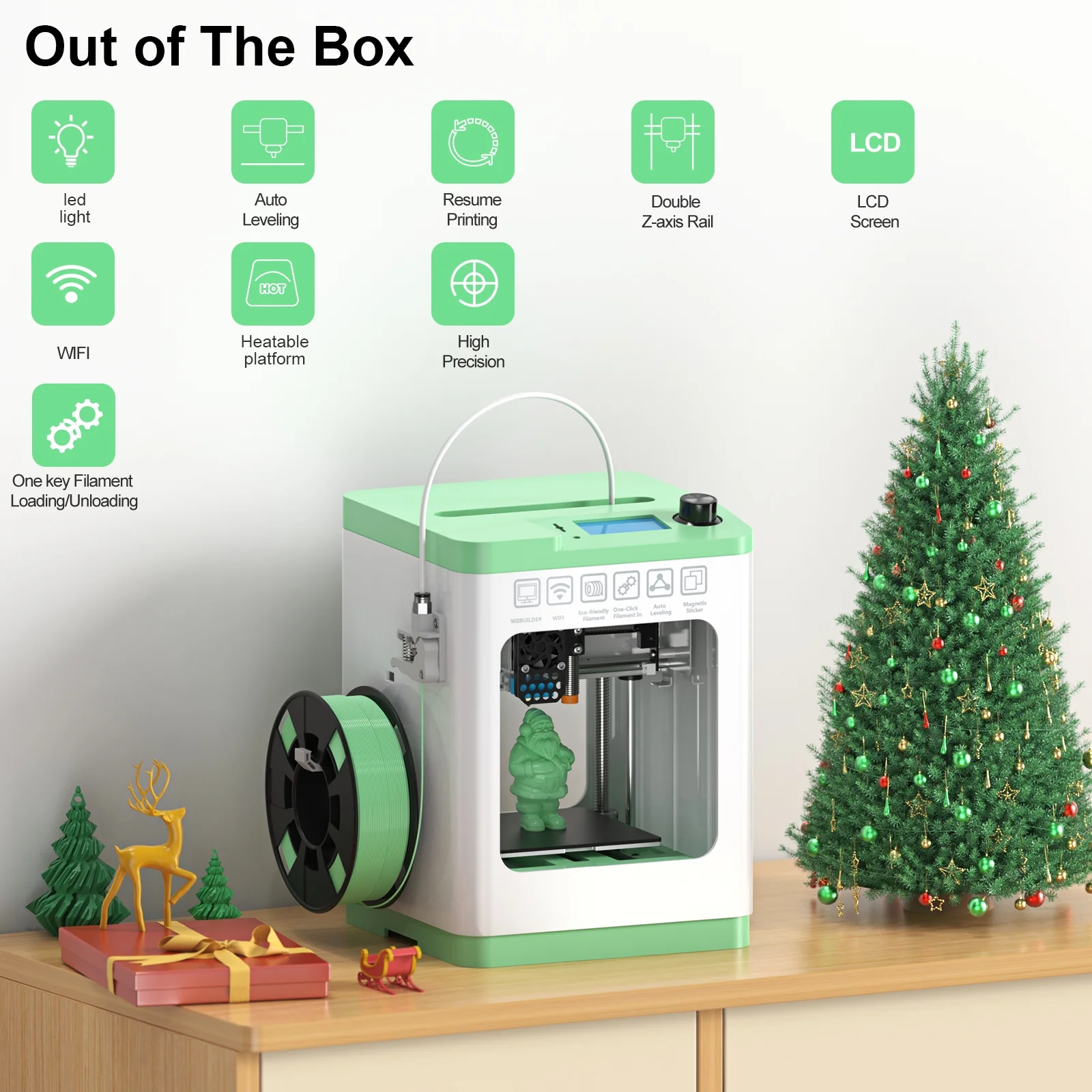 Tina2S 3D Printers with Wifi Control, Fully Assembled and Auto Leveling, Heated Plateform and LED Light, Priting Area 3.9x4.2x3.9 inches - Image 5