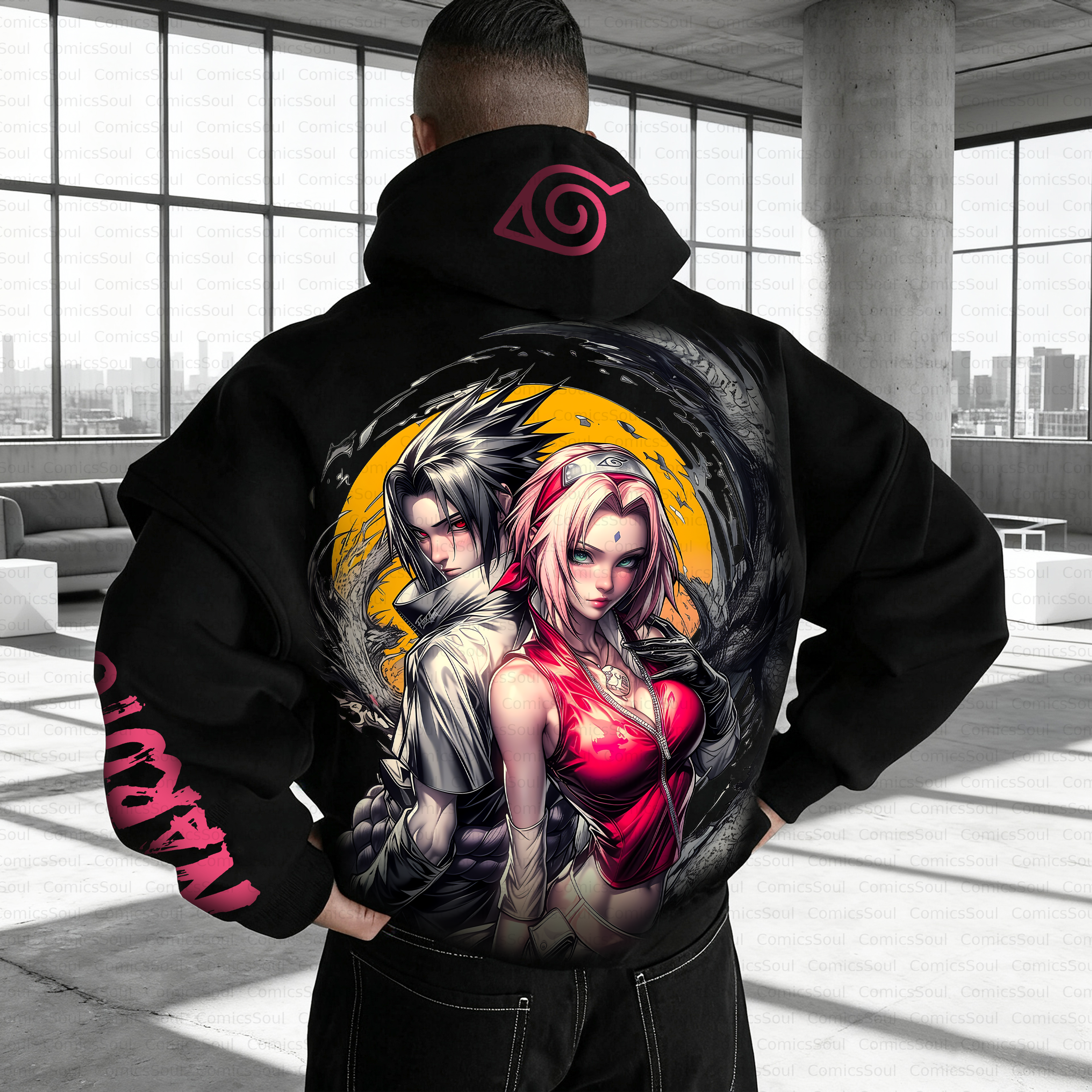 Unisex Anime Inspired Vintage Plush Hoodie